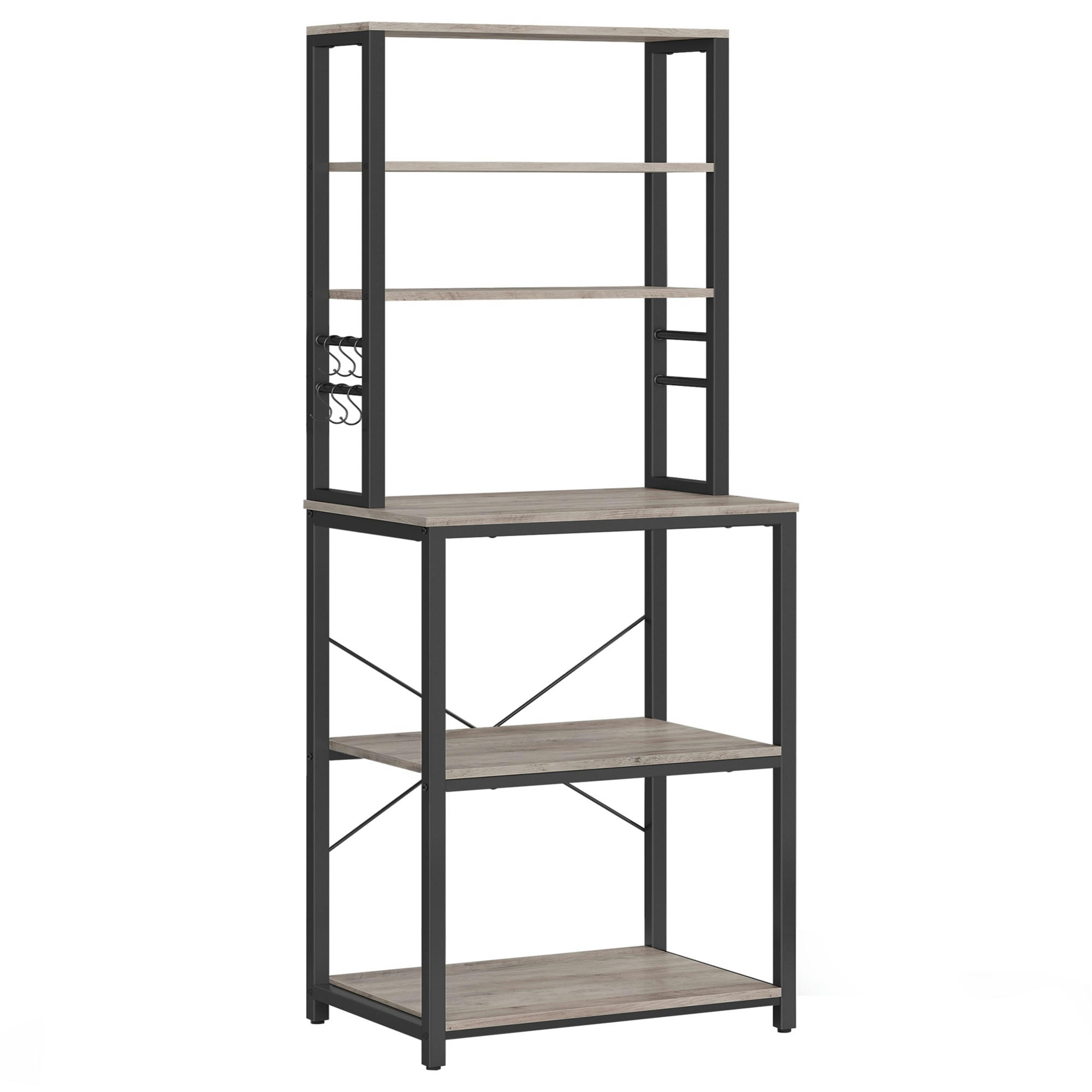 - Étagère de cuisine style industriel effet bois grège