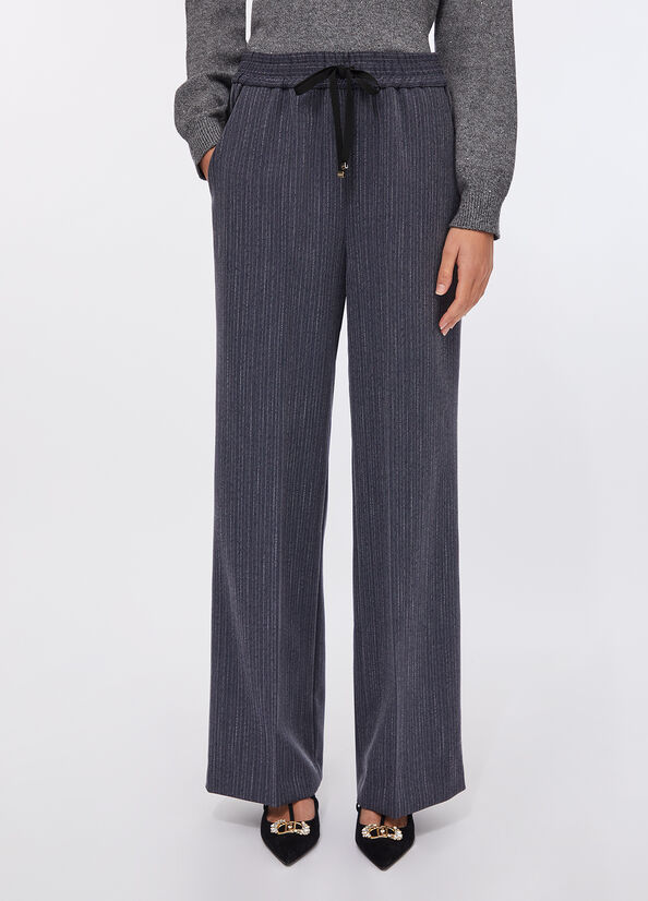 Pantaloni in flanella gessata