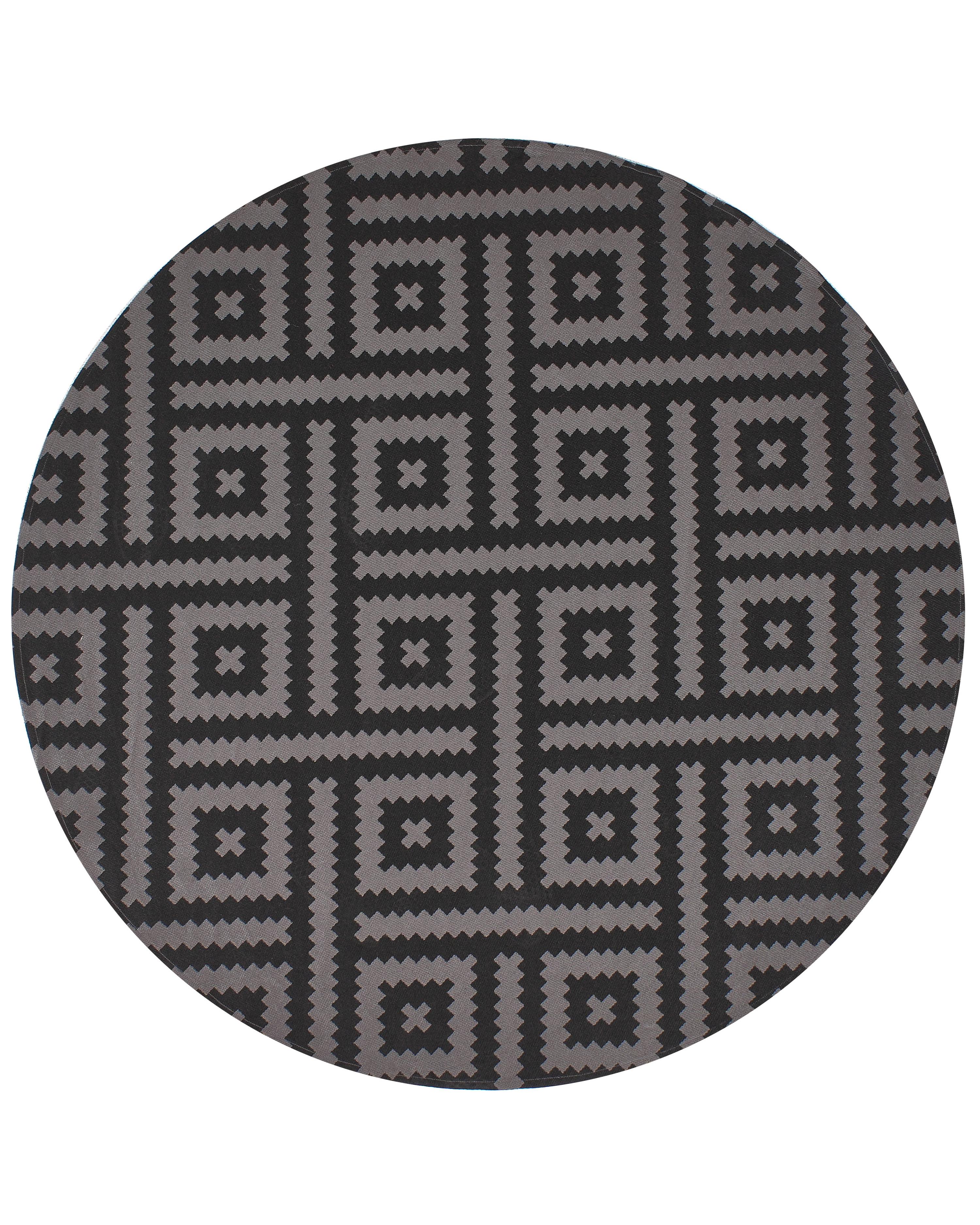 Outdoor Rug AJMER Black ? 120 cm