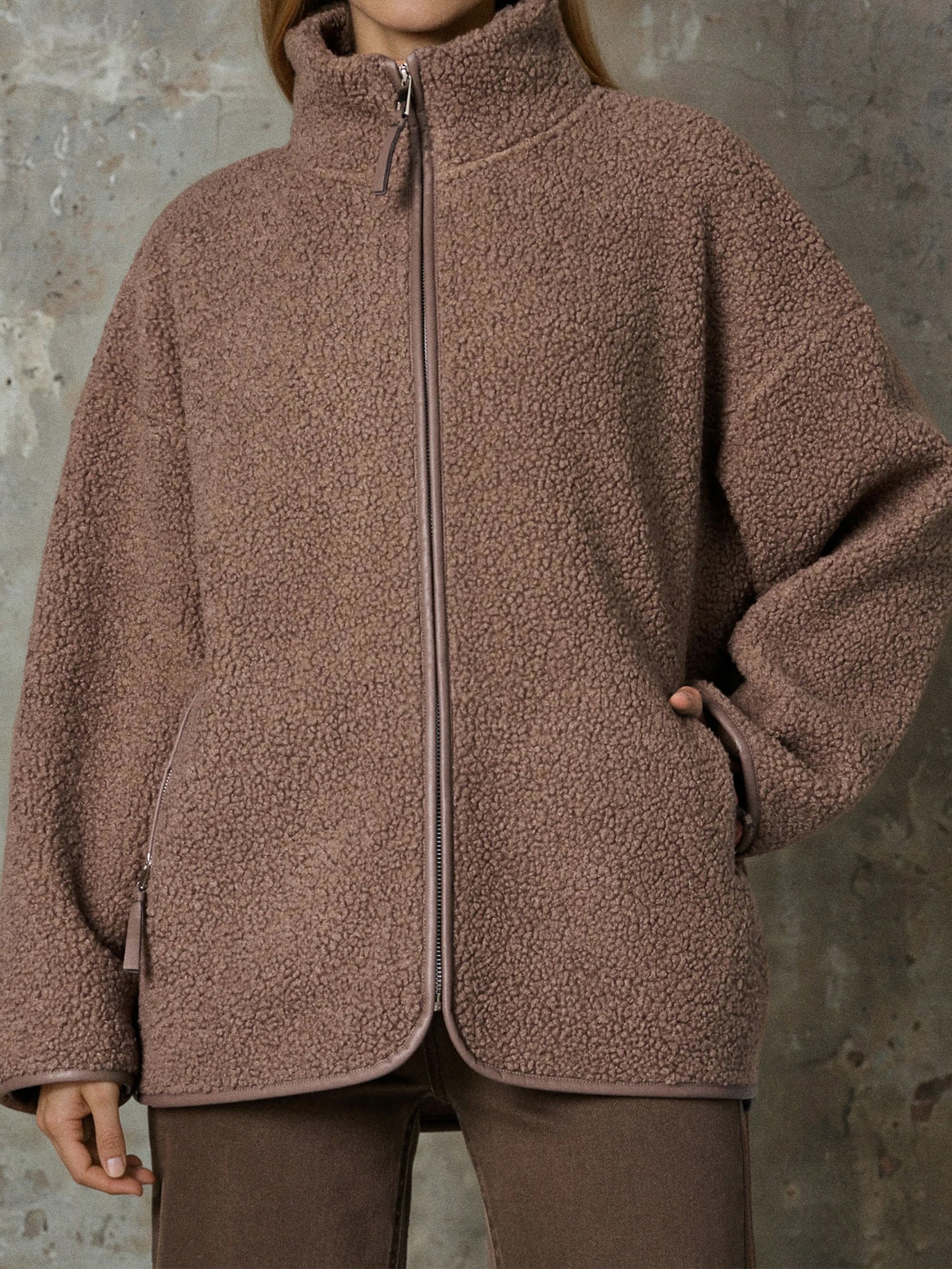 Rozpinana bluza z sherpy