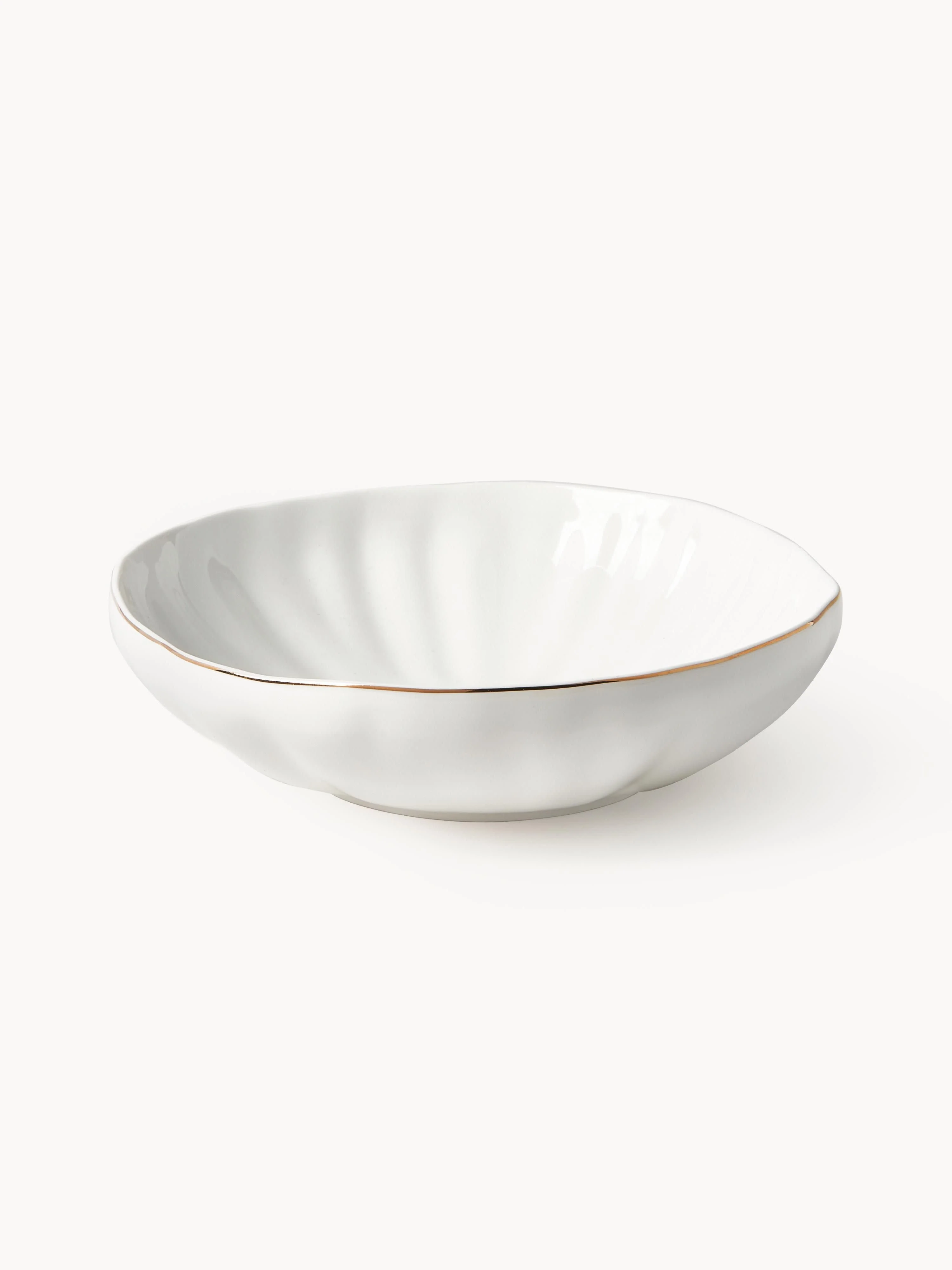 Porzellan-Suppenteller Sali mit Relief, 2er-Set