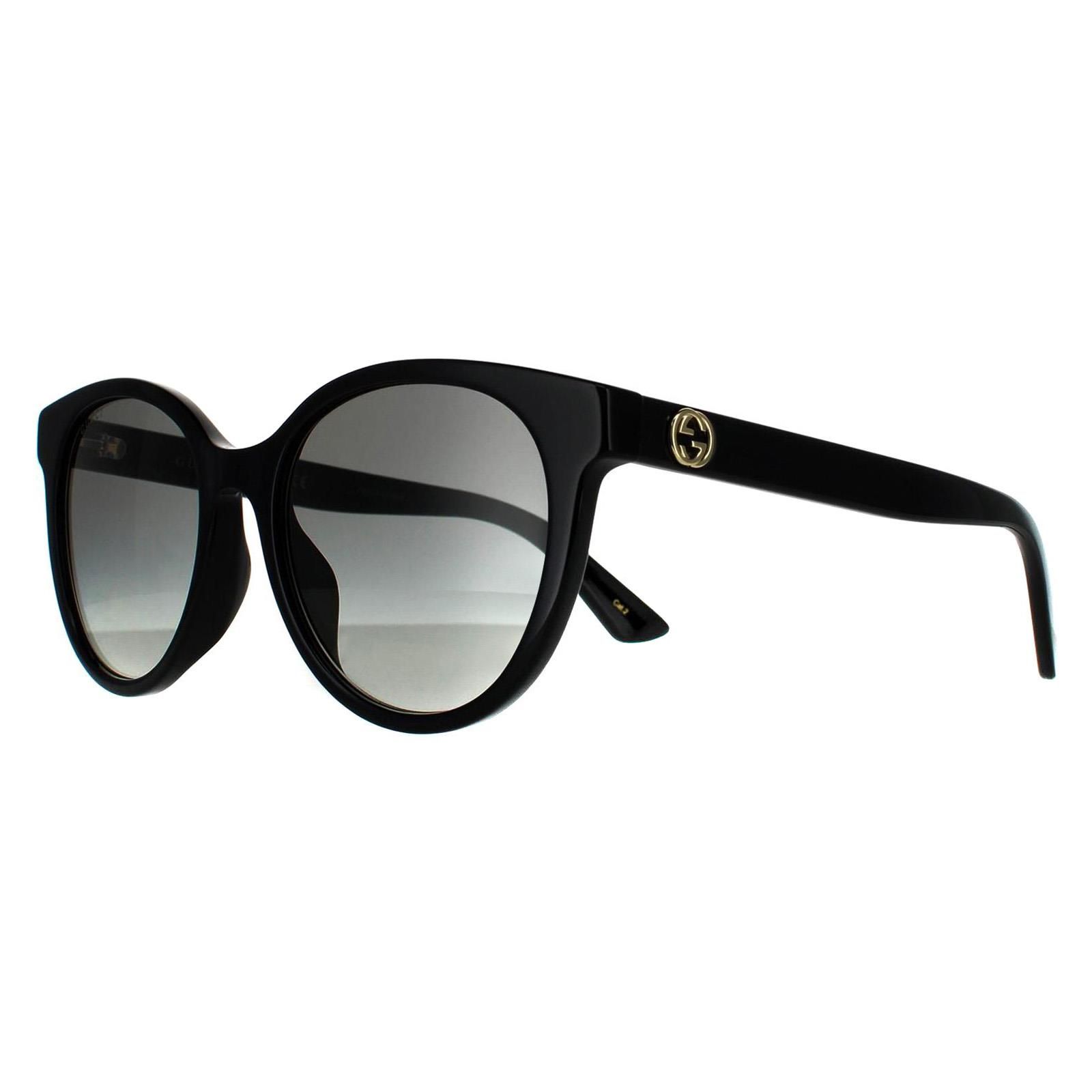 Gucci Round Black Grey Gradient Sunglasses