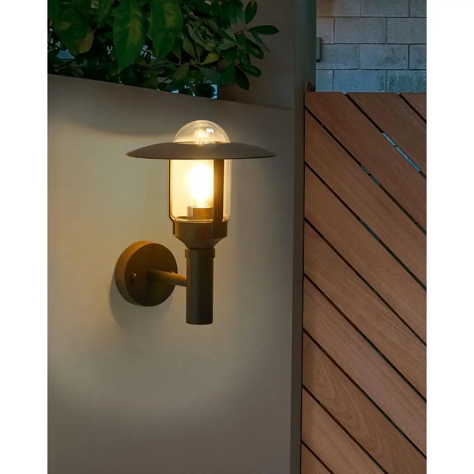 TIZU - Tuin wandlamp - Matzwart - Metaal