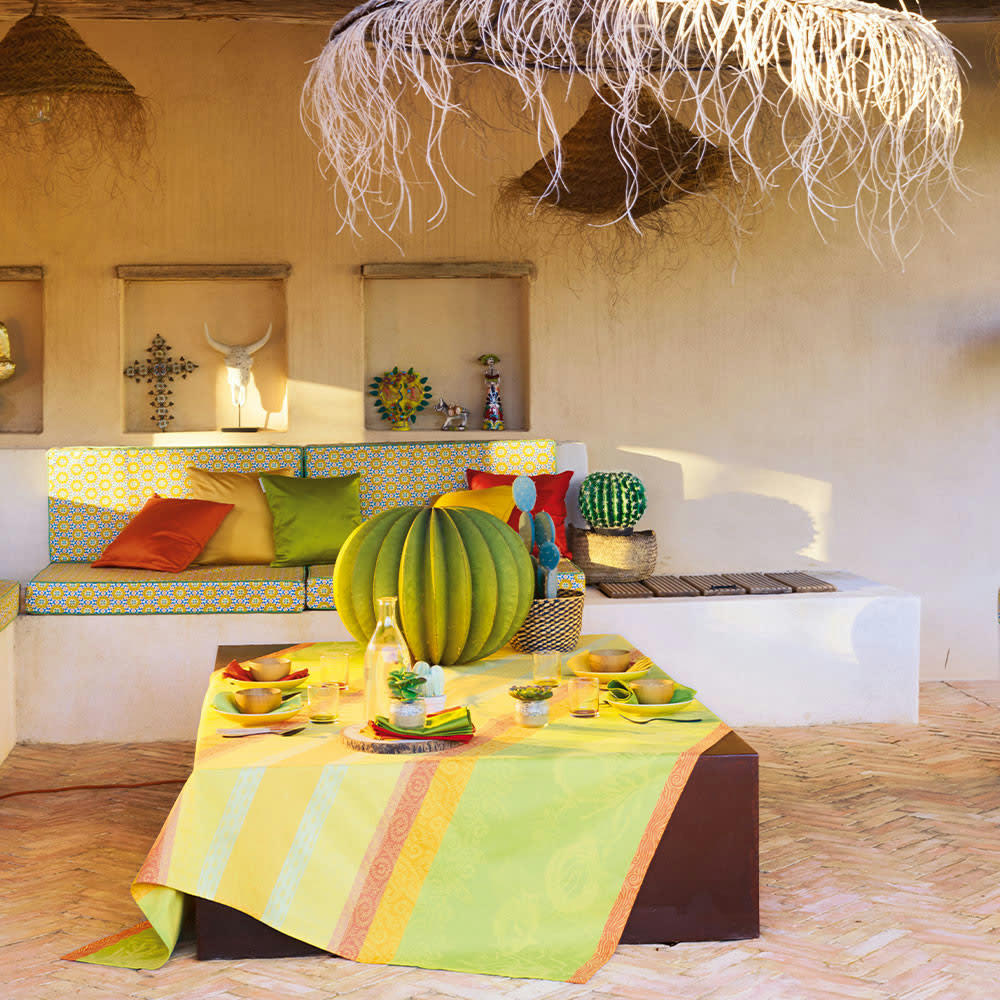 MILLE RIVIERA PROVENCE - Nappe  pur coton multicolore 155x225