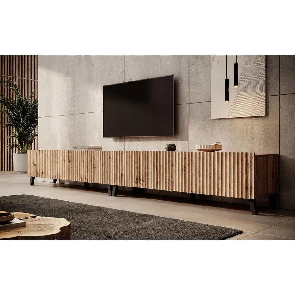 Meubella - TV-Meubel Pepinos 2 - Eiken - 300 cm