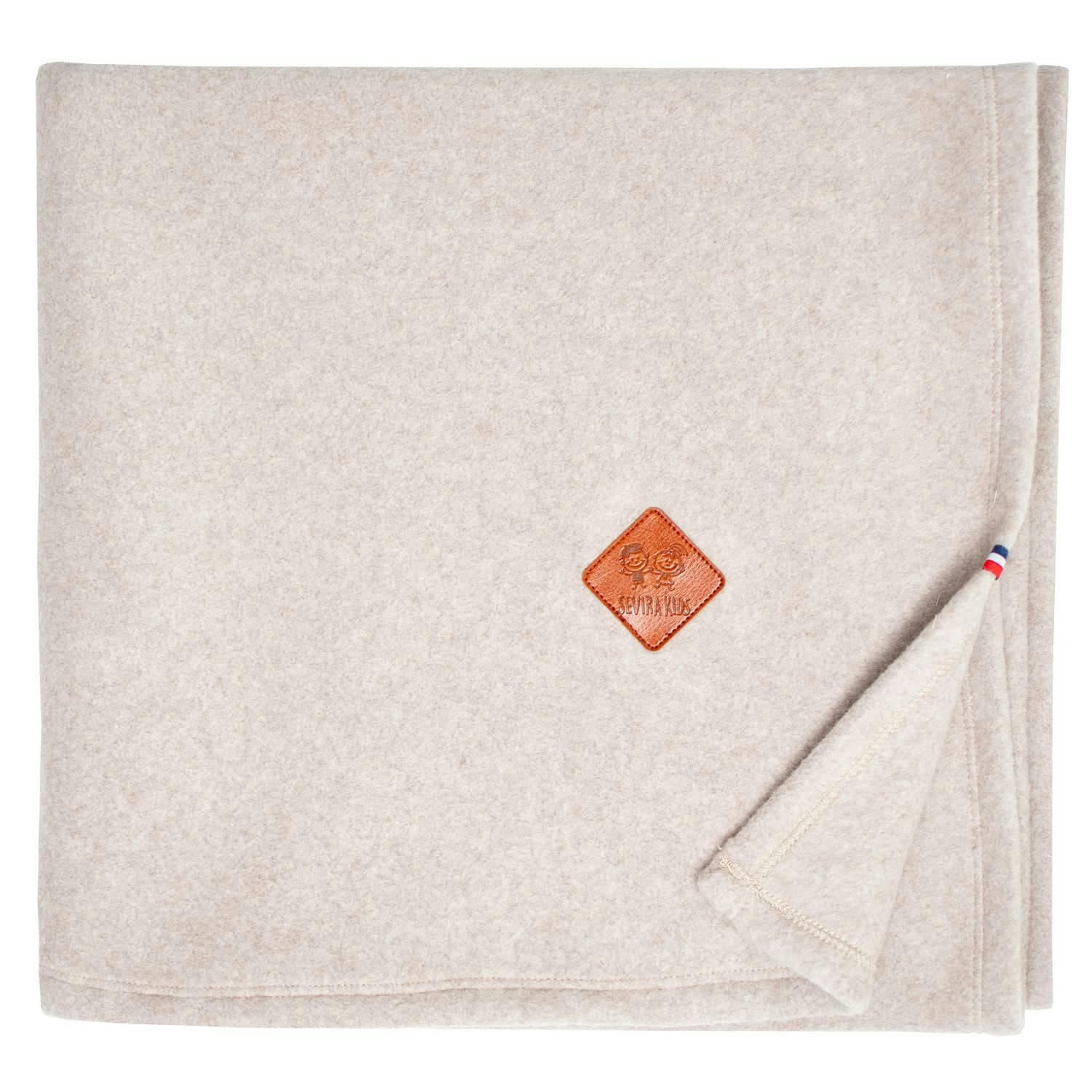 - Couverture plaid enfant en polaire uni 100 x 70 cm