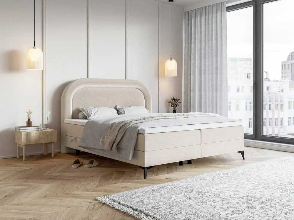 Boxspring Lorena velvet inclusief topper 160 x 200 cm