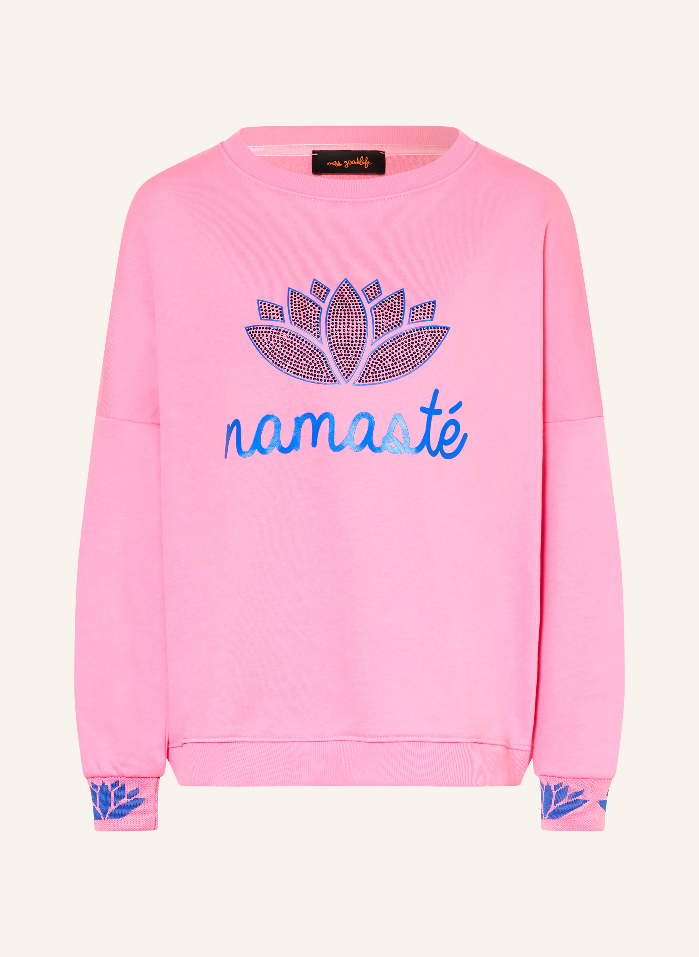 miss goodlife Sweatshirt mit Schmucksteinen