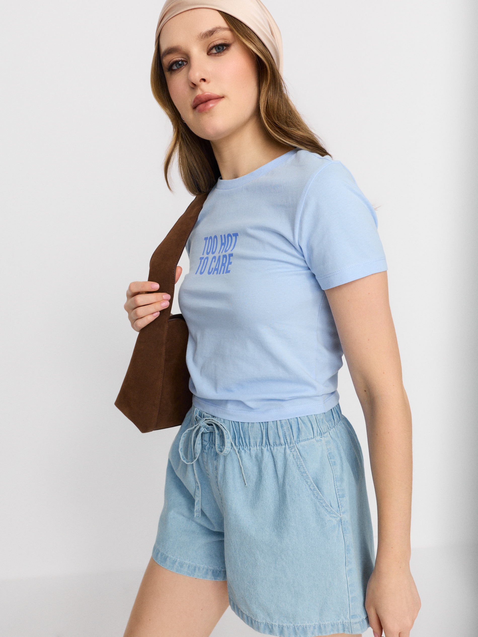 Szorty jeansowe jogger high waist