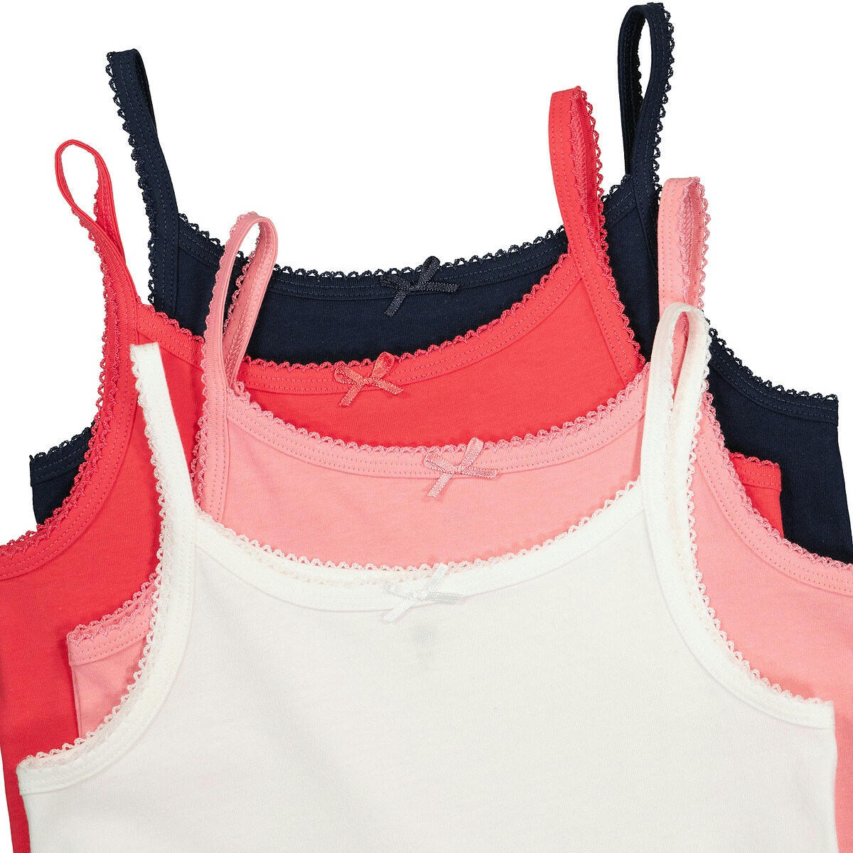 Lot de 4 maillots de corps unis en coton