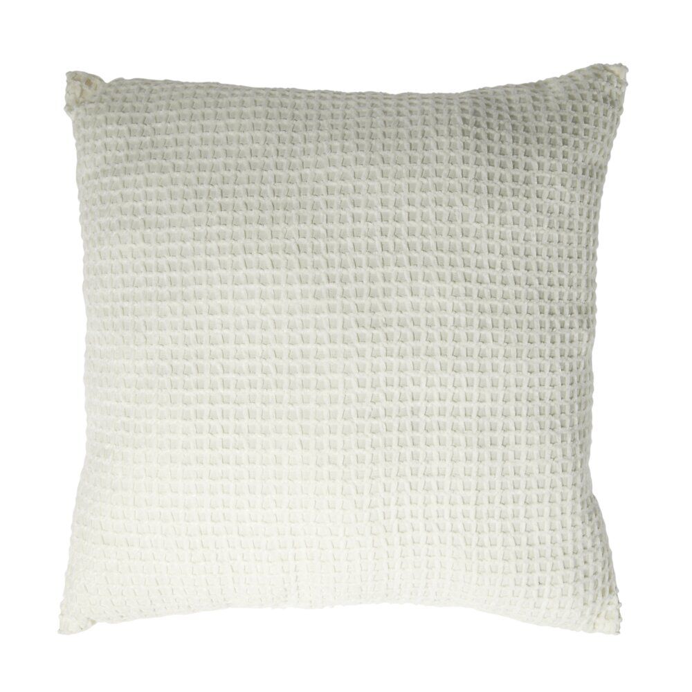 Coussin carré quadrillage chenille 45x45cm (3 modèles)