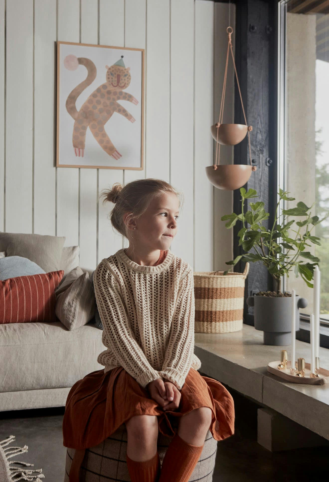 INKA KANA - Pot noir grès Ø30xH23cm