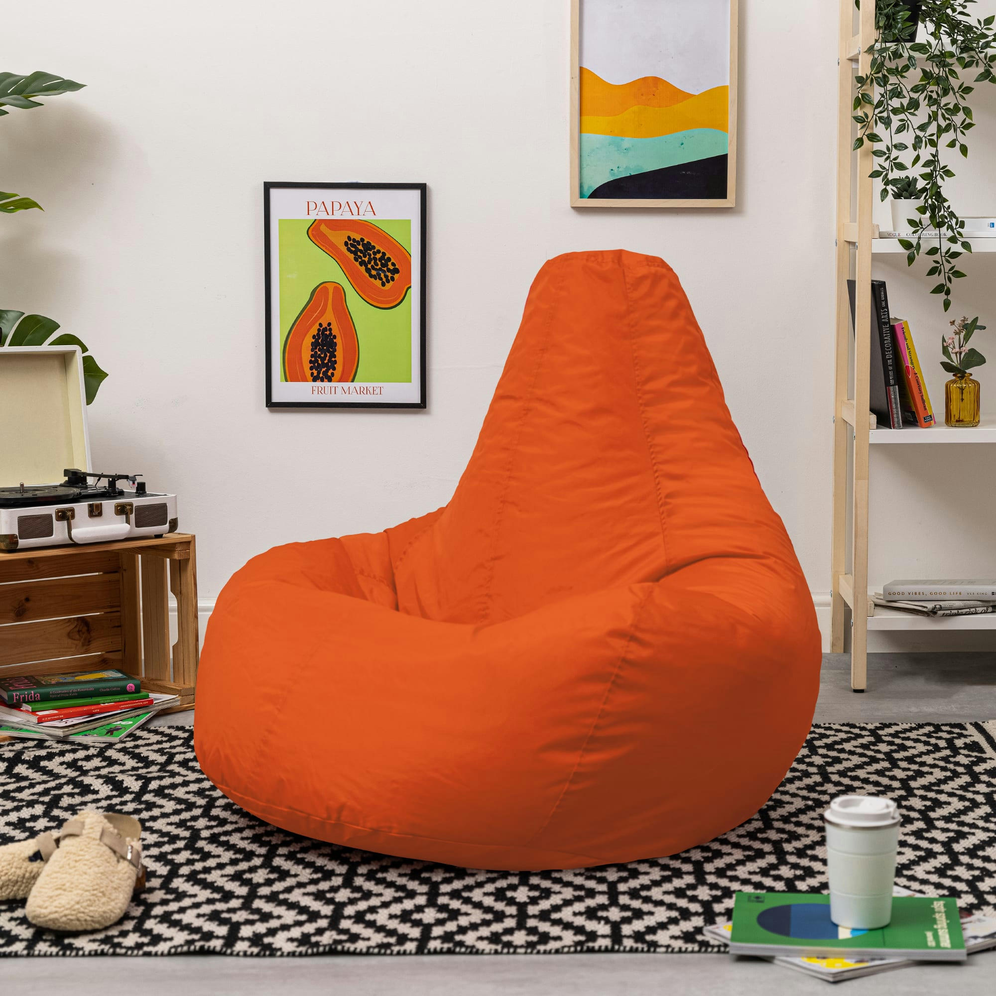 - Pouf inclinable extérieur orange