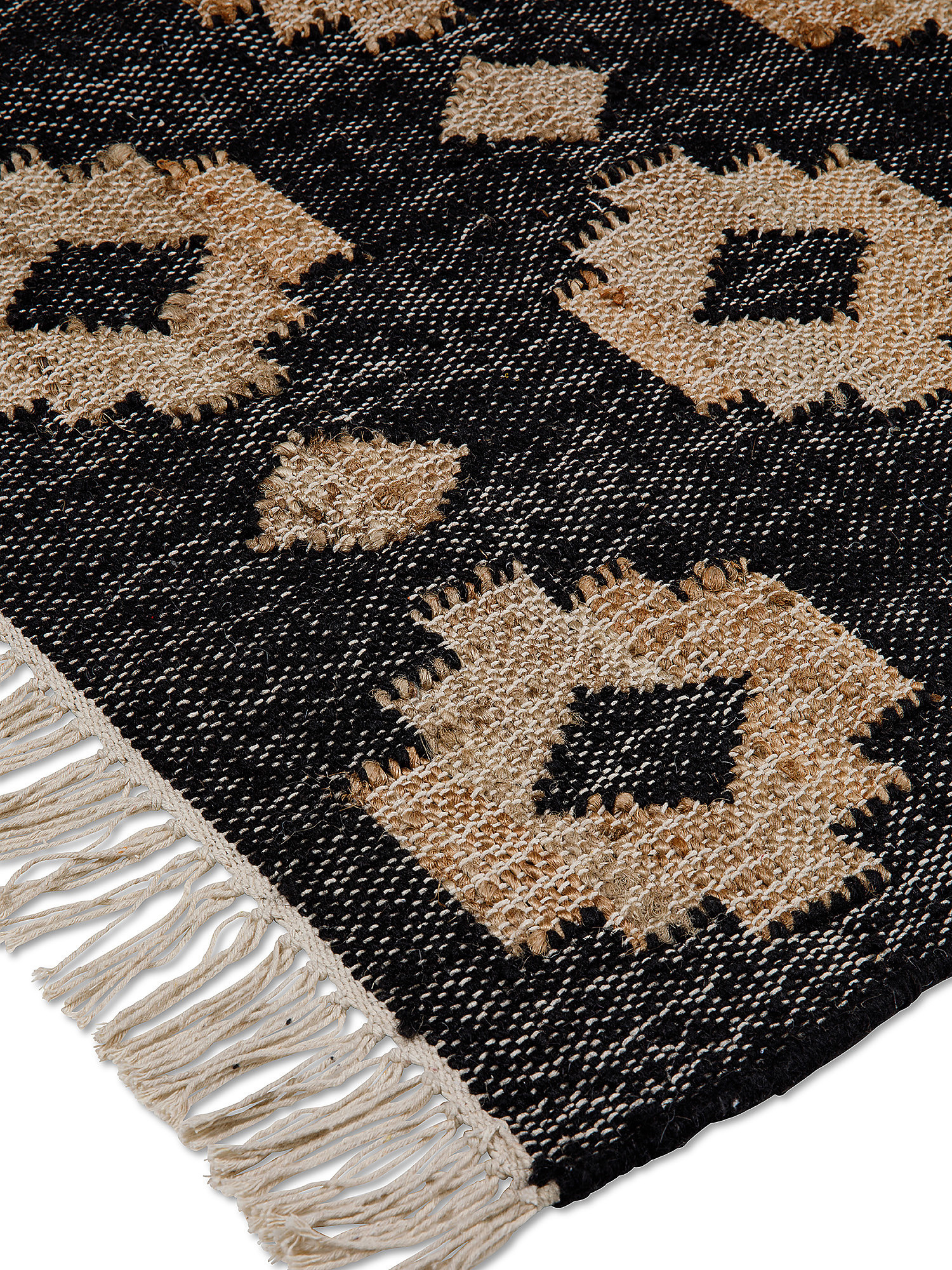 Tappeto juta motivo geometrico