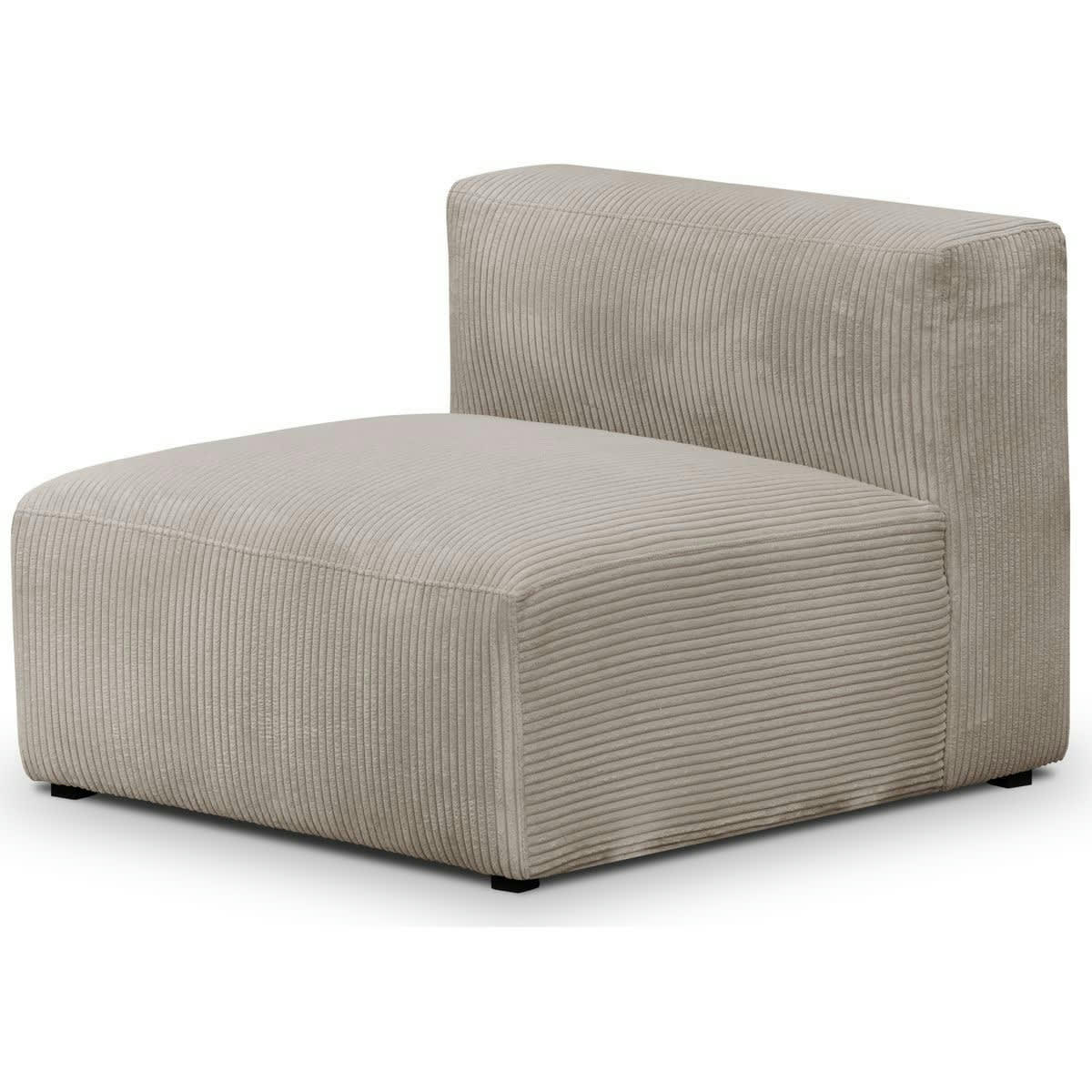 MODULO NEW - Chauffeuse sans accoudoirs modulable en velours côtelé taupe