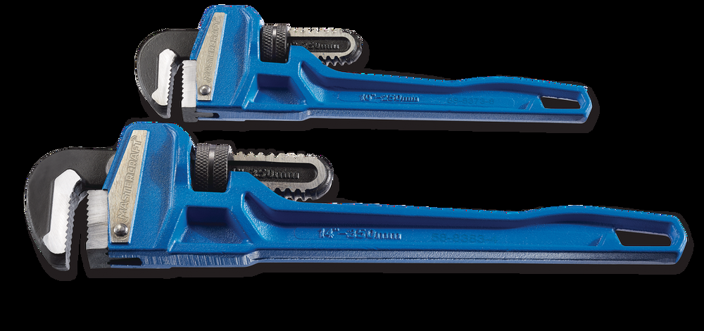 Mastercraft Cast Iron Pipe Wrench Set 10-in & 14-in