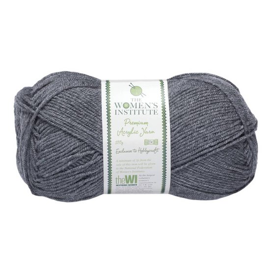 Women's Institute Grey Premium Acrylic Yarn 100g