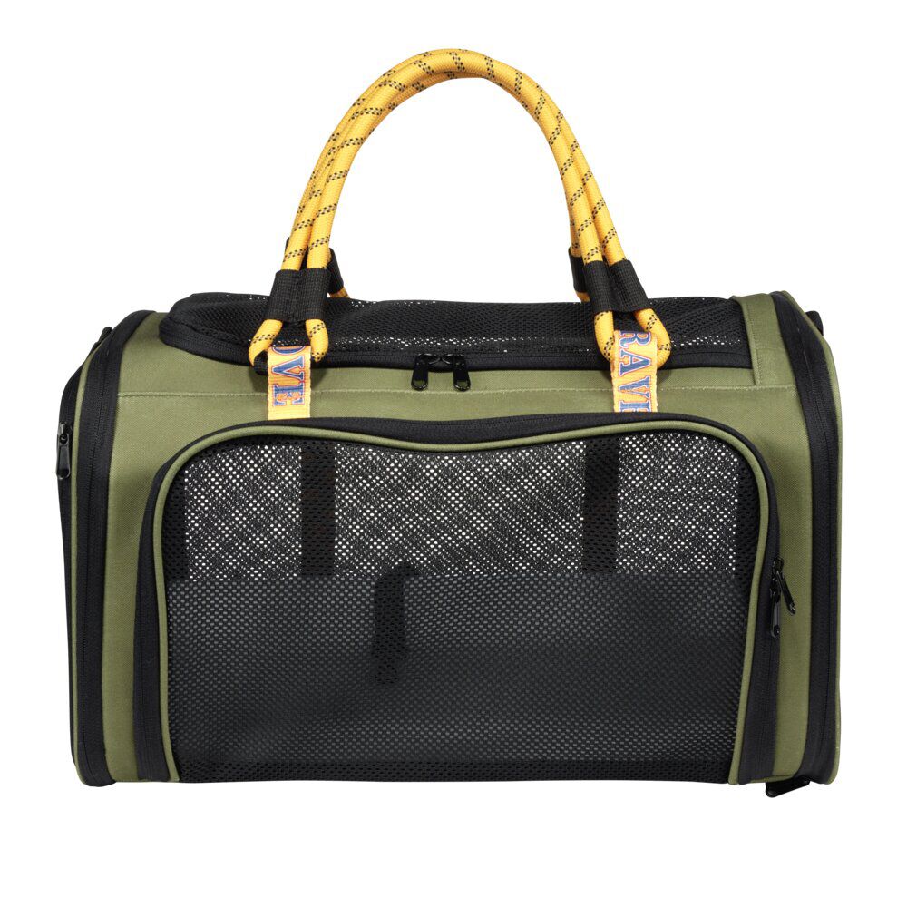 Panière de transport pour animaux plastique souple vert 45x30xH30cm