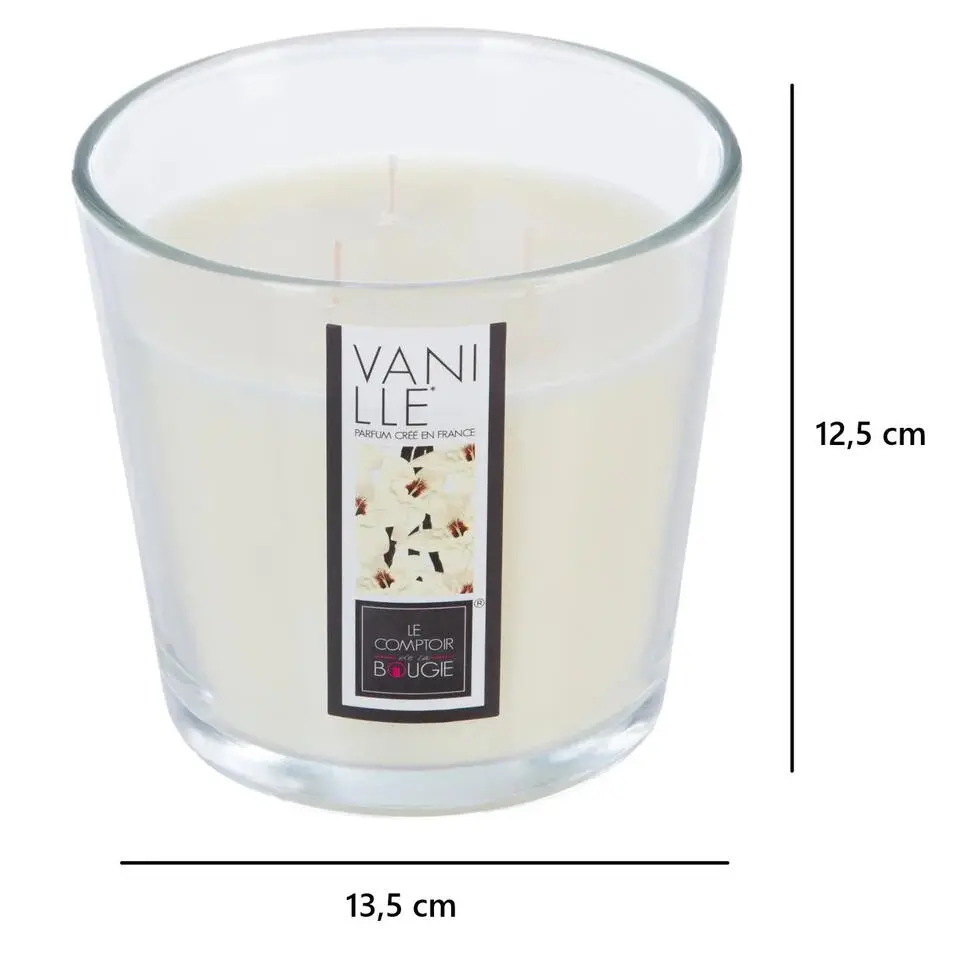Atmosphera Candles Geurkaars - glas - vanille aroma - 40 uur