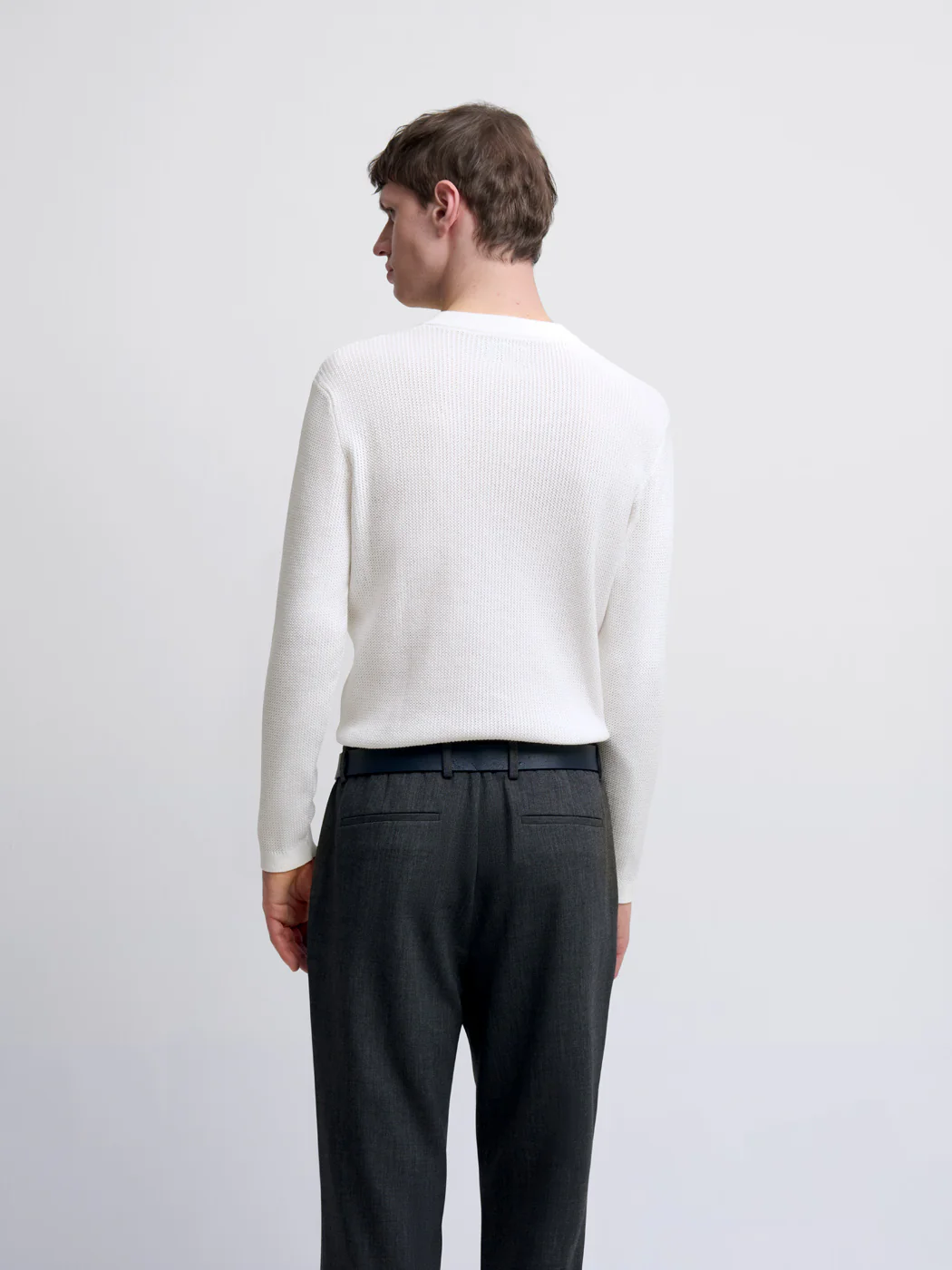 Pull col tunisien en coton bio