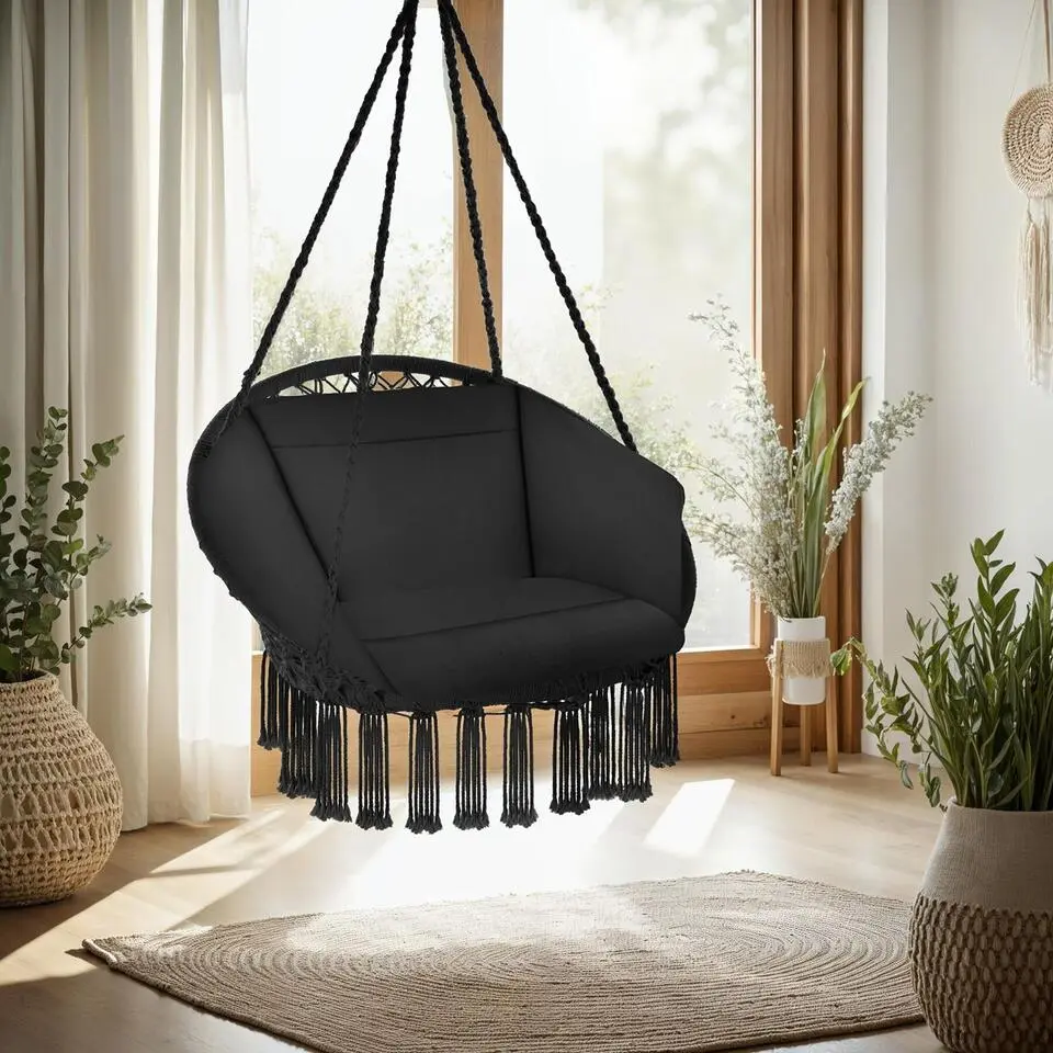 tectake Hangstoel Grazia, Zwart