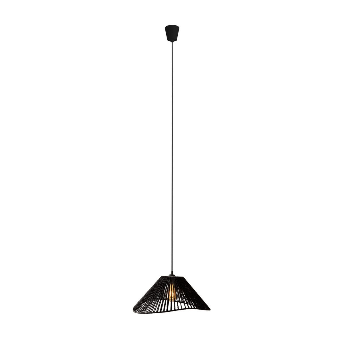 Lampa wisząca czarna AMALFI 1xE27x15W wym: 165x45x45 cm Maxlight