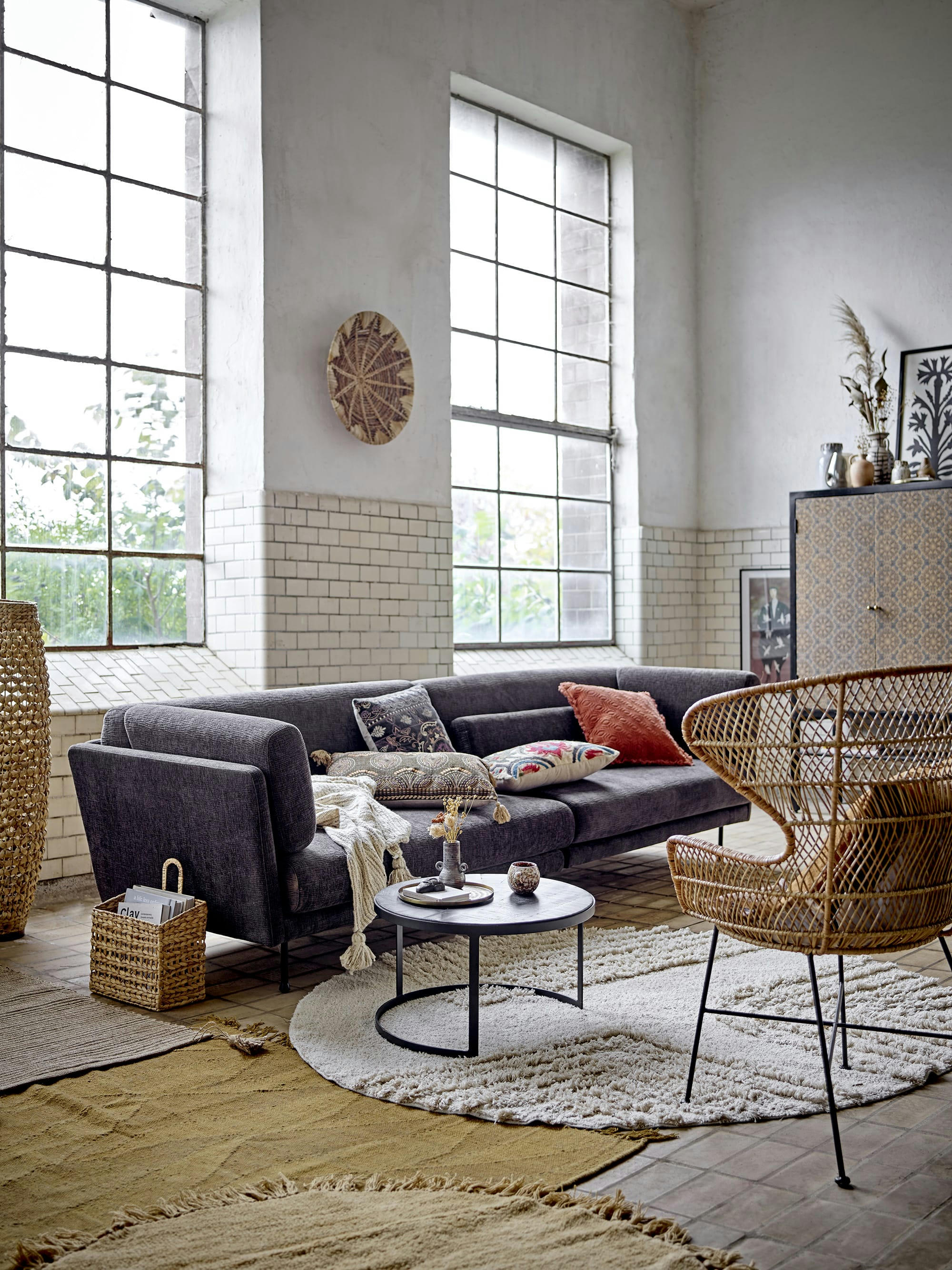 - Coussin en coton multicolore 6, mehrfarbigcm