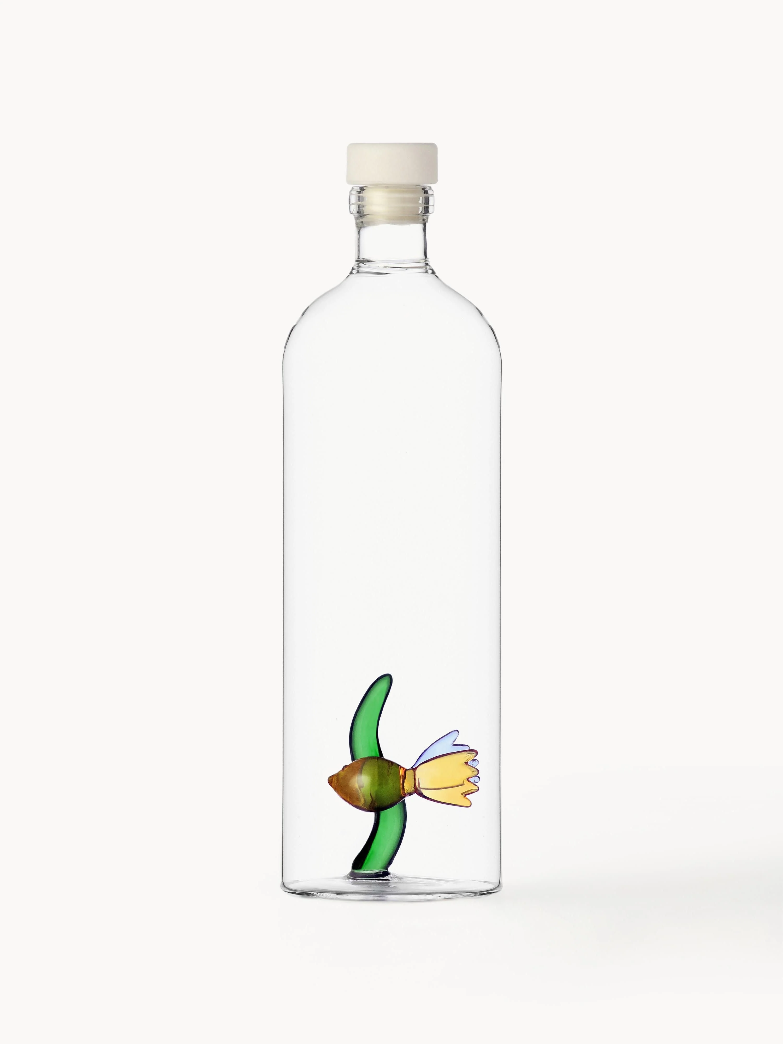 Handgefertigte Karaffe Fish aus Borosilikatglas, 1.1 L
