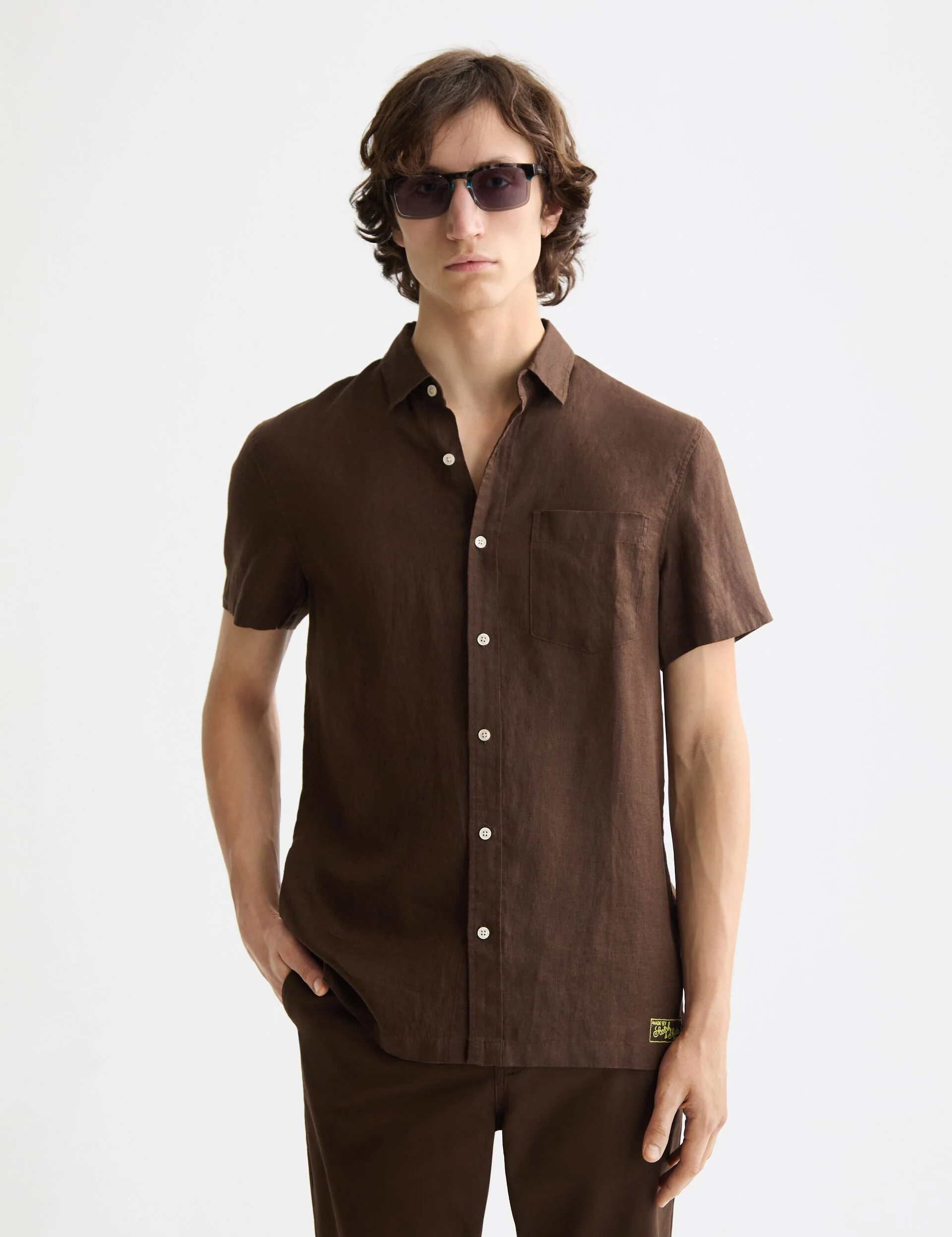 Core Seasonal - Regular-Fit Short-Sleeved Linen Shirt