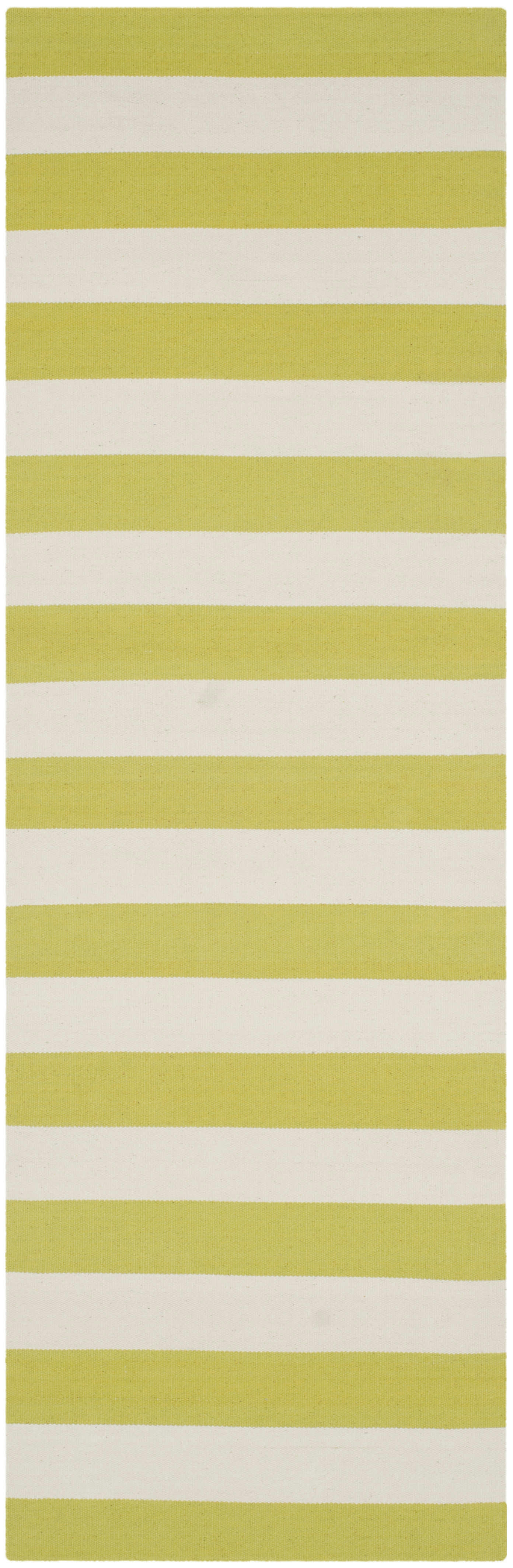 MONTAUK - Tapis de salon interieur en vert & ivoire, 69 x 213 cm