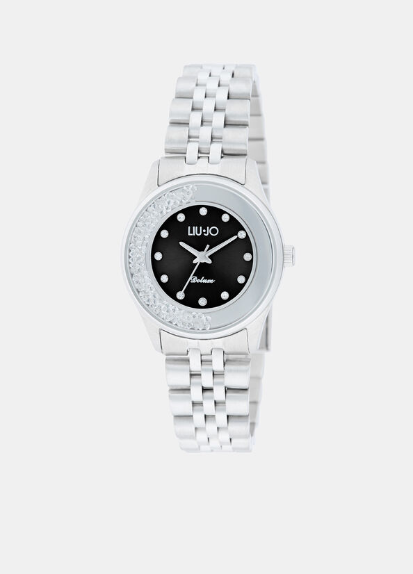 Orologio in acciaio con brill