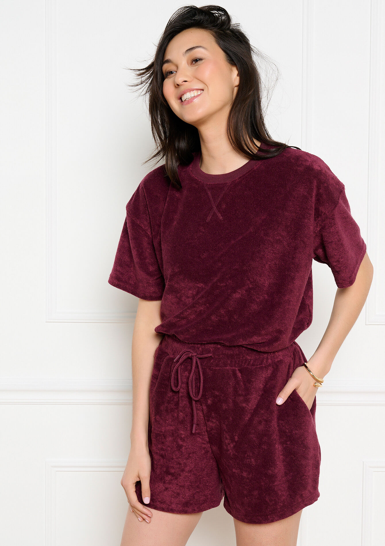 Relaxte badstof t-shirt