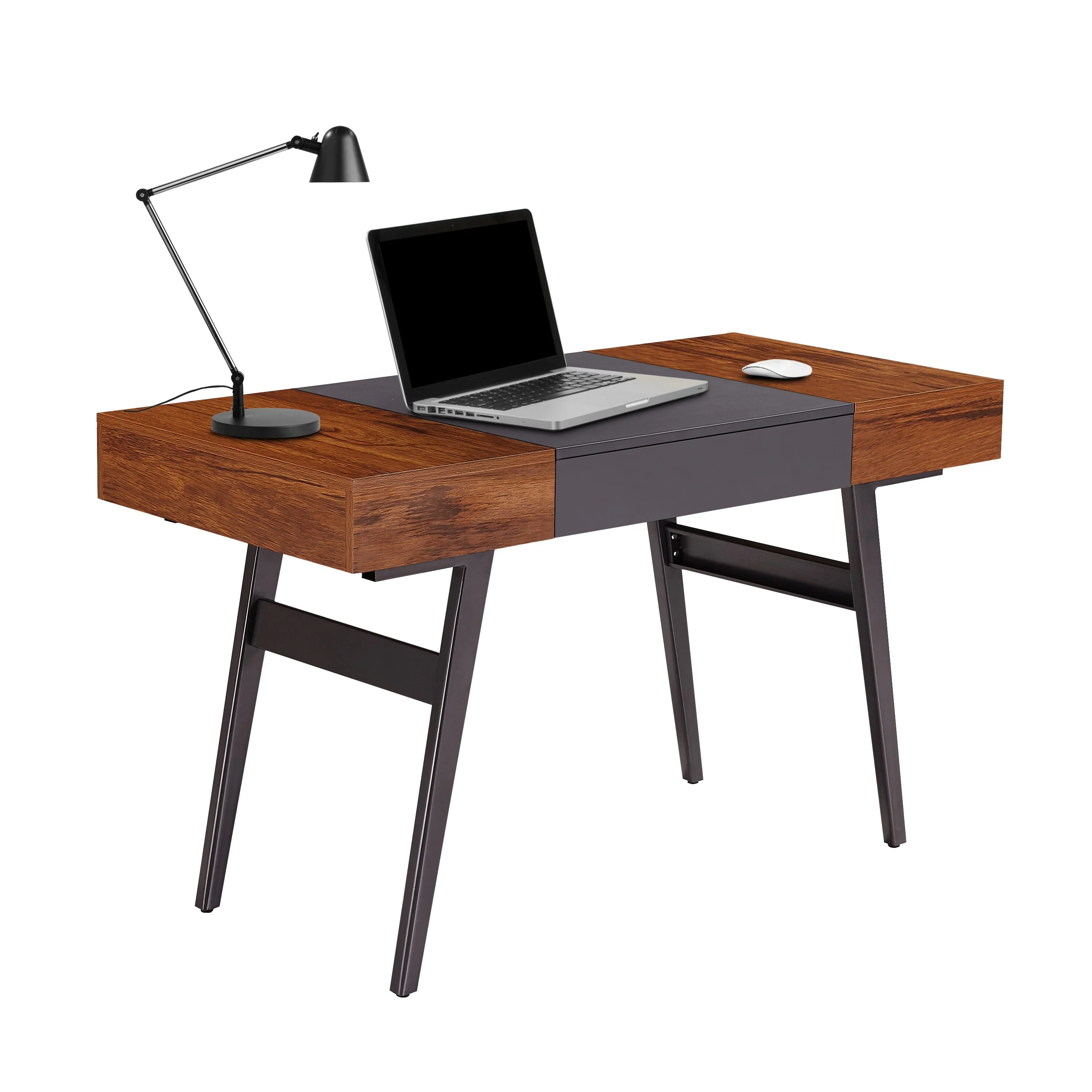 Techni Mobili Writing Desk - Dual Side & Pull-Out Front Drawer
