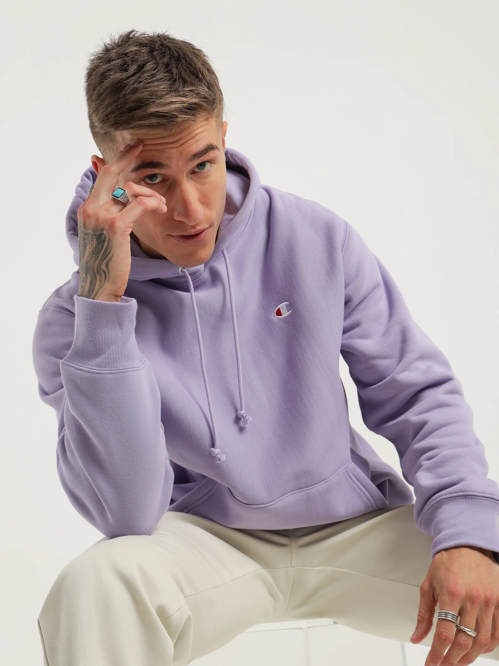Reverse Weave C Logo Hoodie