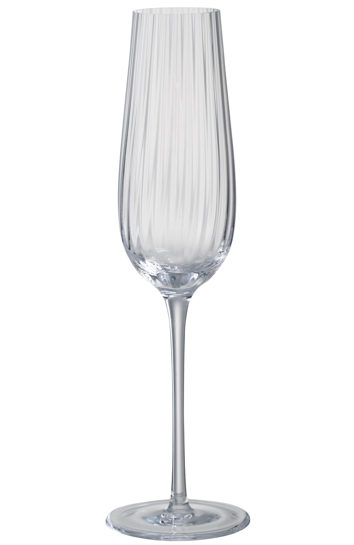 J-Line glas champagne Strepen - glas - 6 stuks