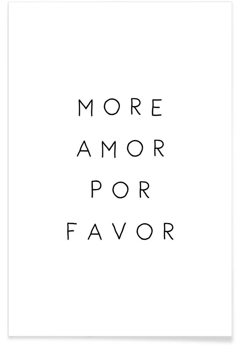 MORE AMOR - Affiche blanc & noir