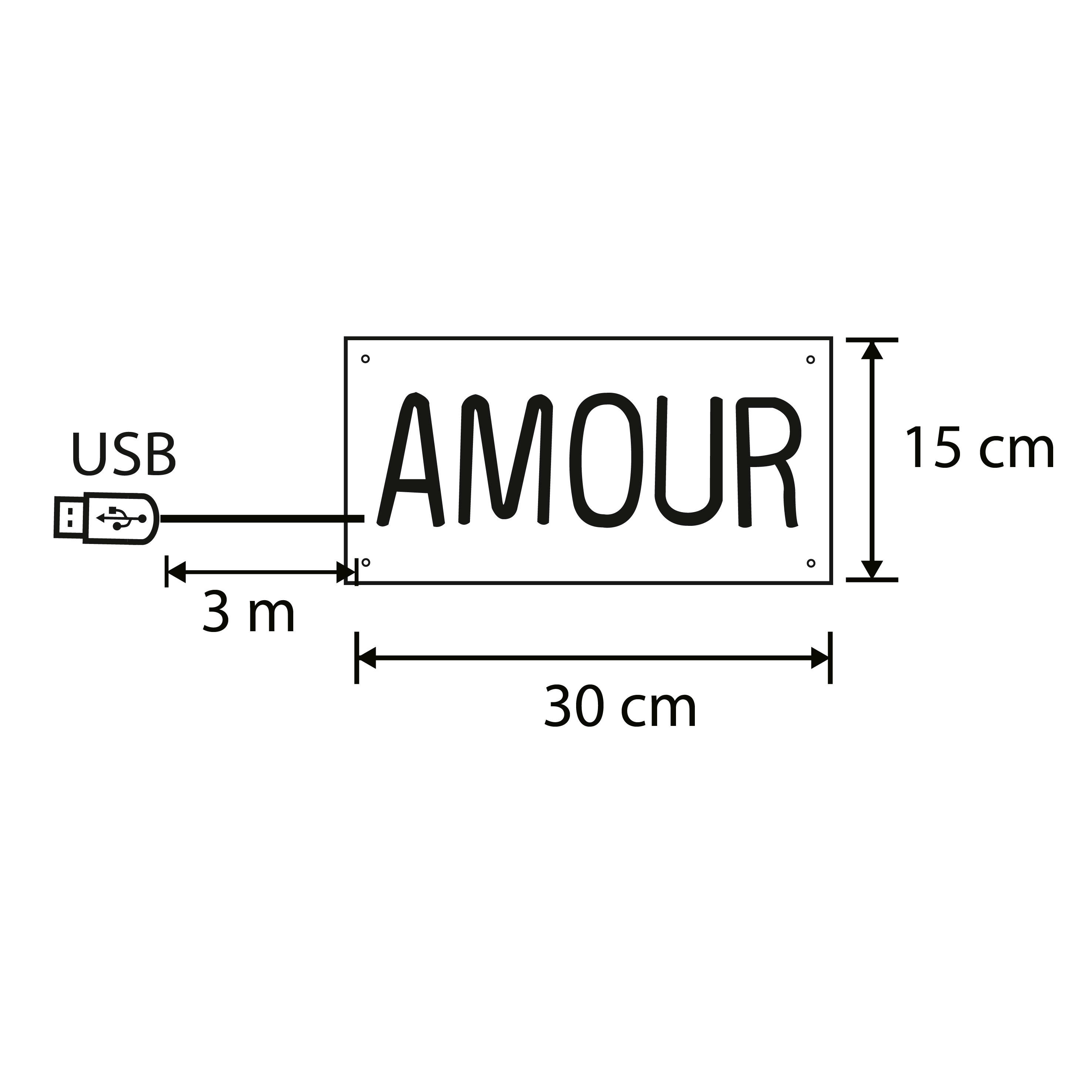 - Éclairage néon amour rose 216 LED