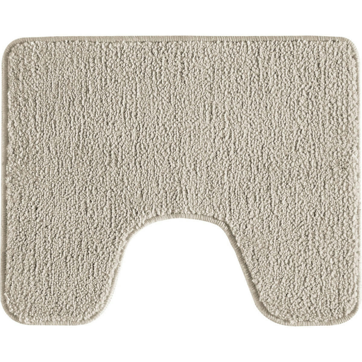POLYNESIE - Tapis de toilette en polyester uni ecru 50x40cm