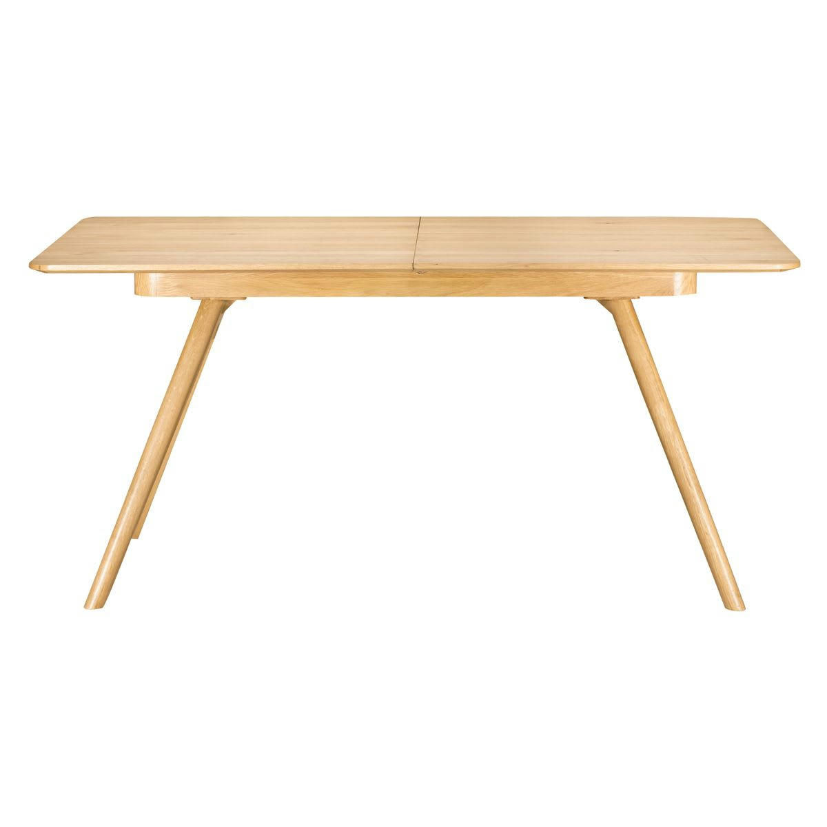 ANTON - Table repas 160(+50) x 90 cm allonge intégrée chêne naturel