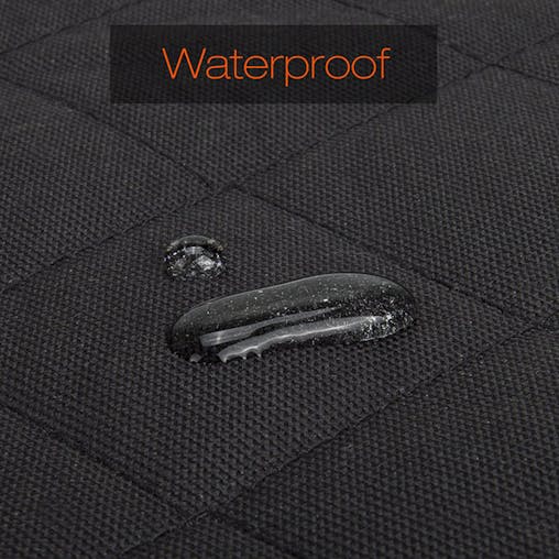 SOGA 2X 600D Oxford Cloth Waterproof Dog Car Cover Back Seat Protector Hammock Non-Slip Pet Mat Black