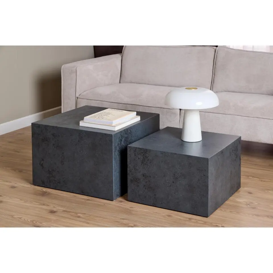 Salontafel Antraciet - Vierkant 58x58x40cm - Lima