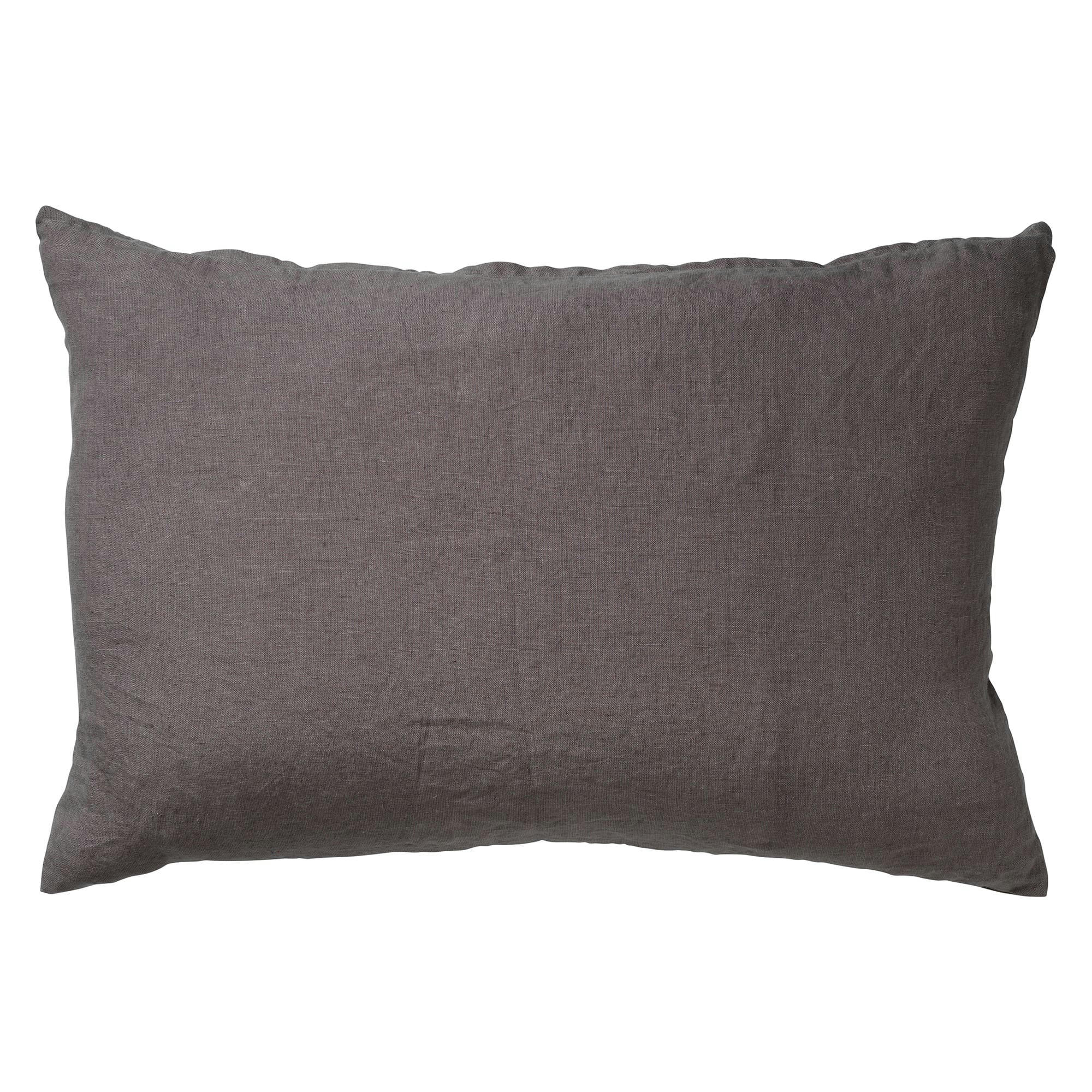 - Housse de coussin gris en laine-40x60 cm uni