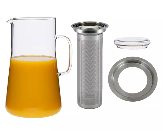 Dzbanek 2,5 L szklany z zaparzaczem stalowym Trendglas - HUDSON 4E.126001