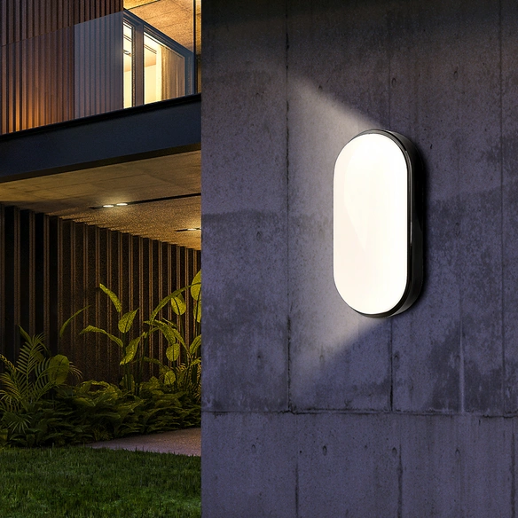 LED-Außenleuchte »Augis«, BxHxT: 21 x 4,8 x 10,5 cm, oval, 14W, 980 lm, 4000K, schwarz