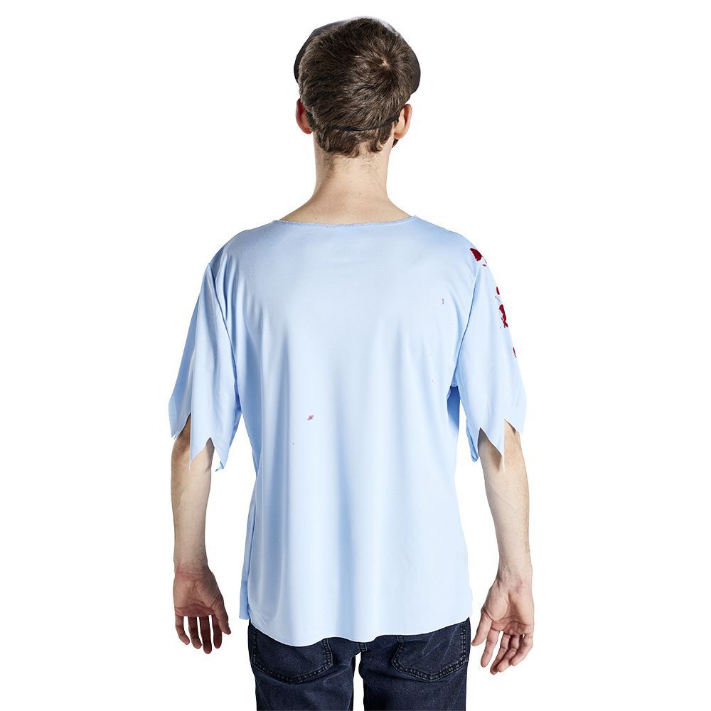 Déguisement adulte Halloween policier tshirt et masque - Taille M/L