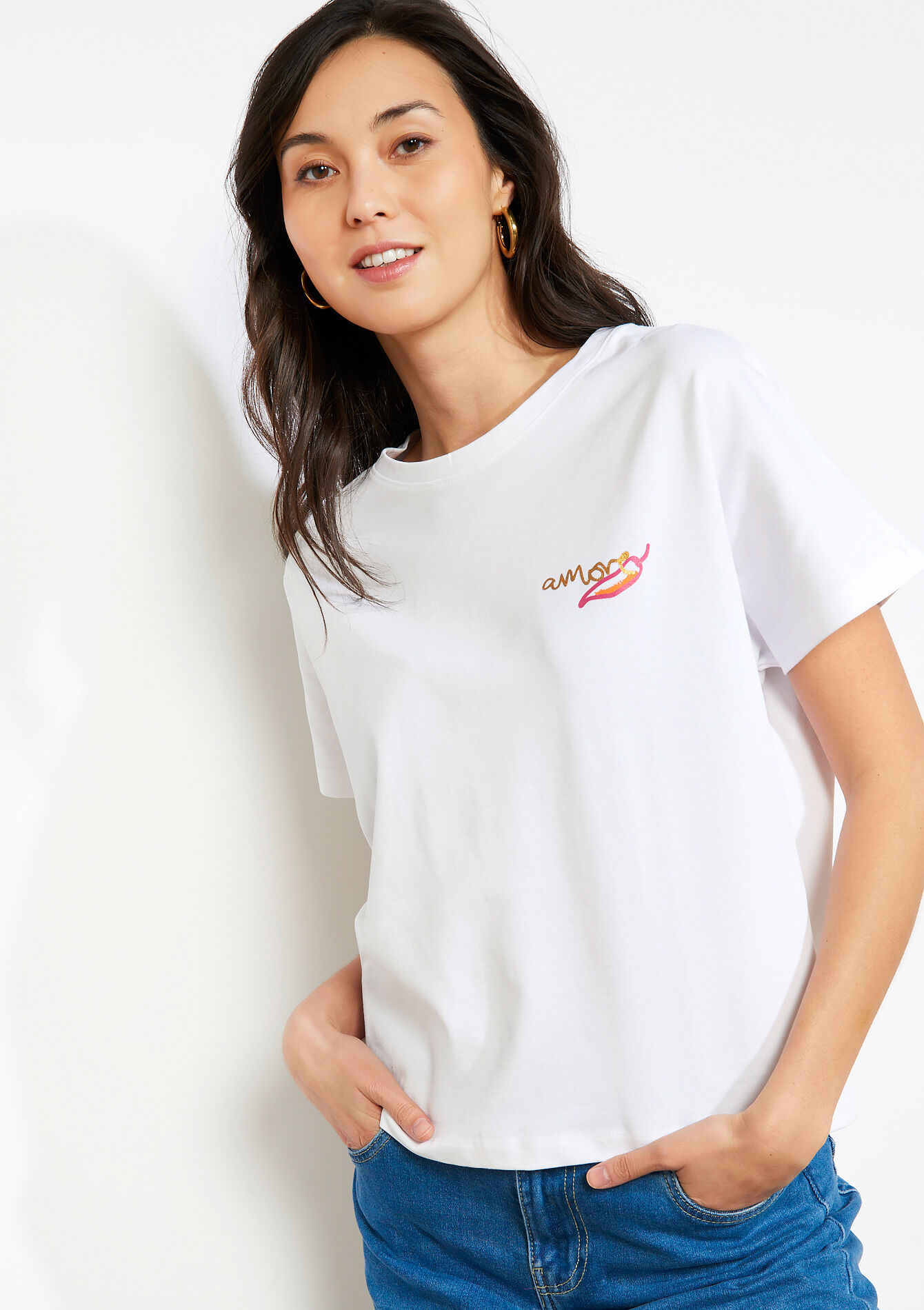 T-shirt met retroprints