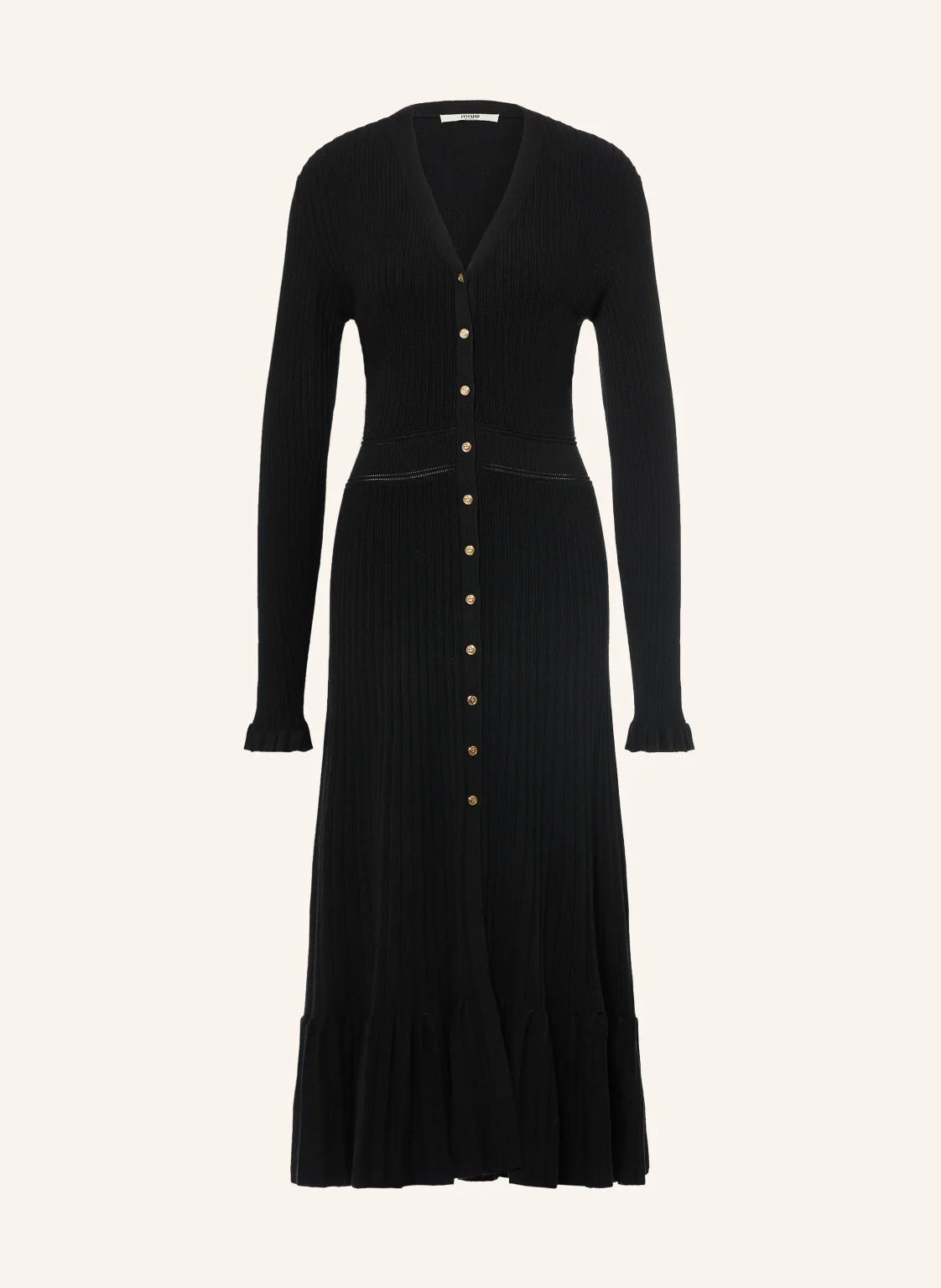 maje Strickkleid mit Rüschen