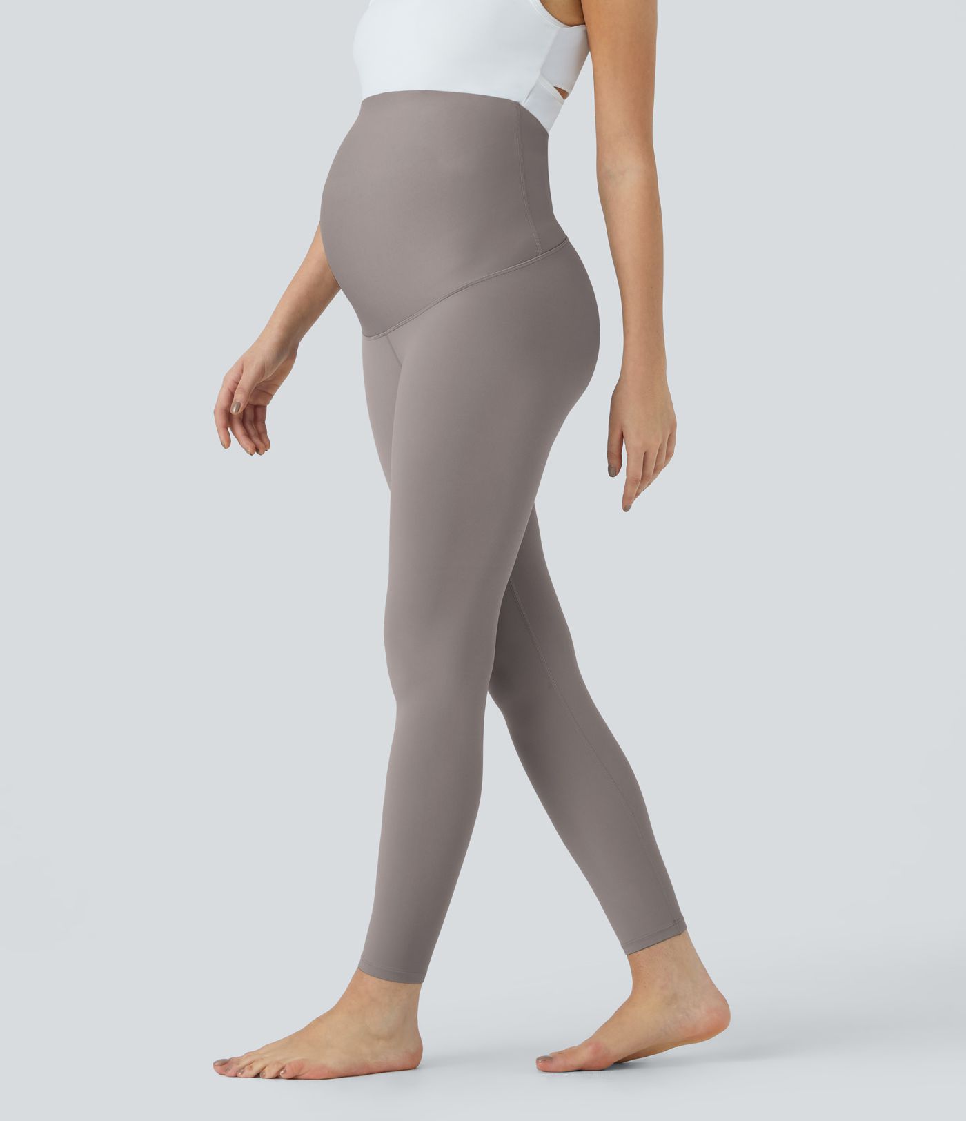 Legging 7/8 de yoga de maternité Softlyzero™ à taille très haute - Protection UPF50