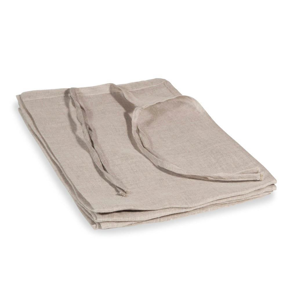 - Rideau à nouettes en lin beige à l'unité 105x300