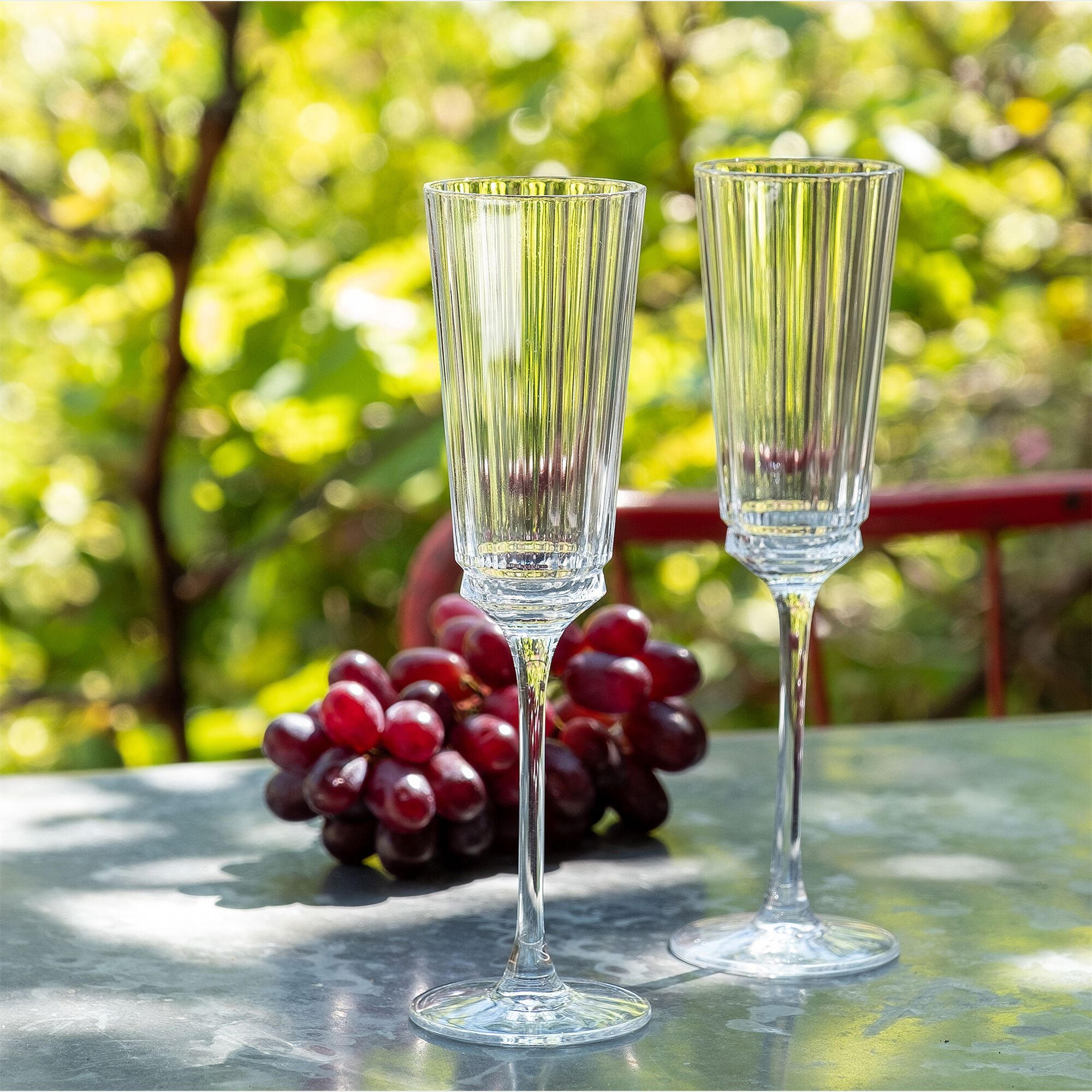 MACASSAR - Flûte à champagne en cristallin 17cl - transparent